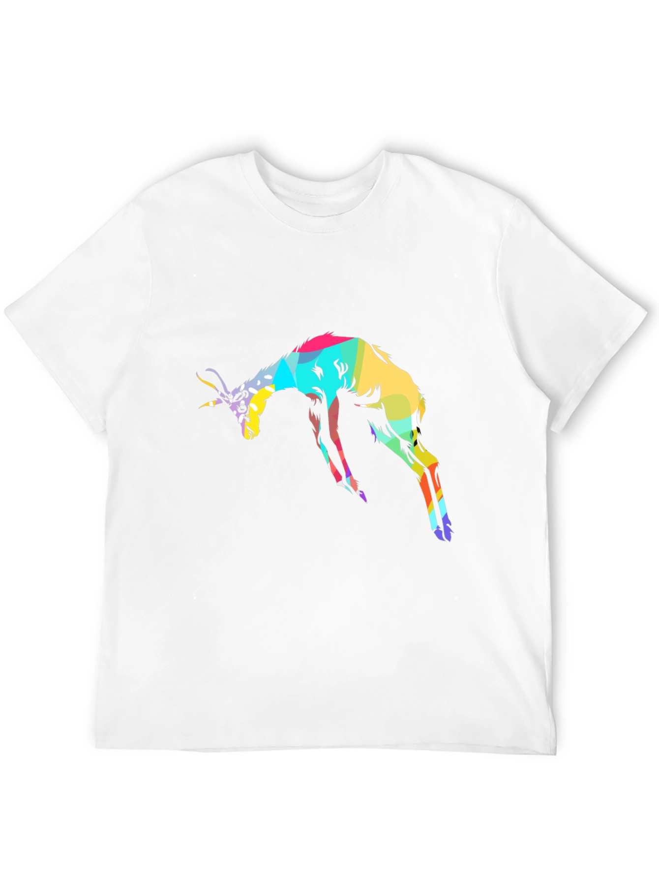 Black Abstract Antelope Graphic Black T-Shirt view 12