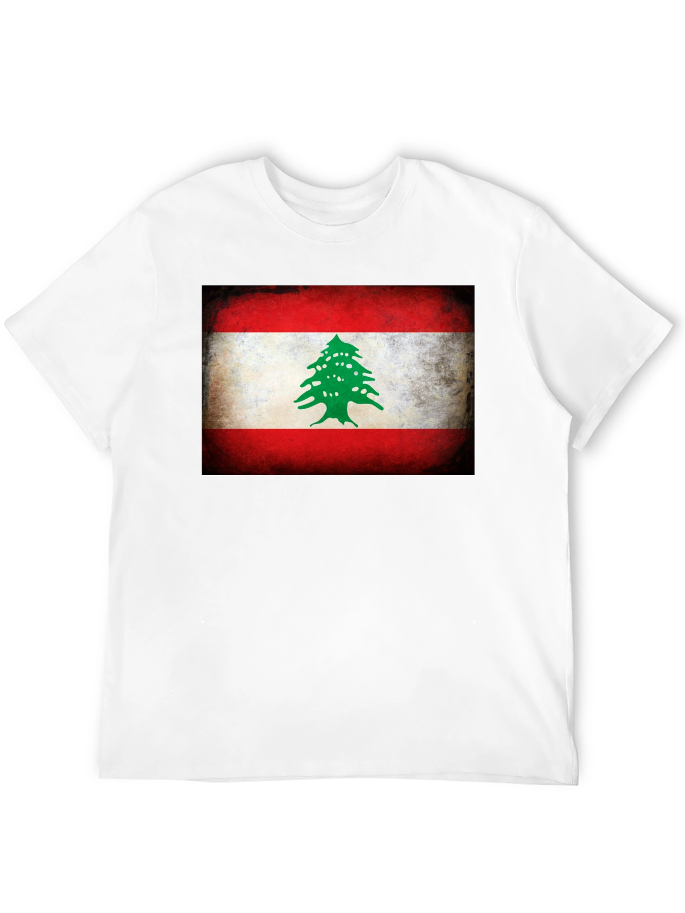 Black Lebanon Flag T-Shirt - Distressed Graphic Tee view 12