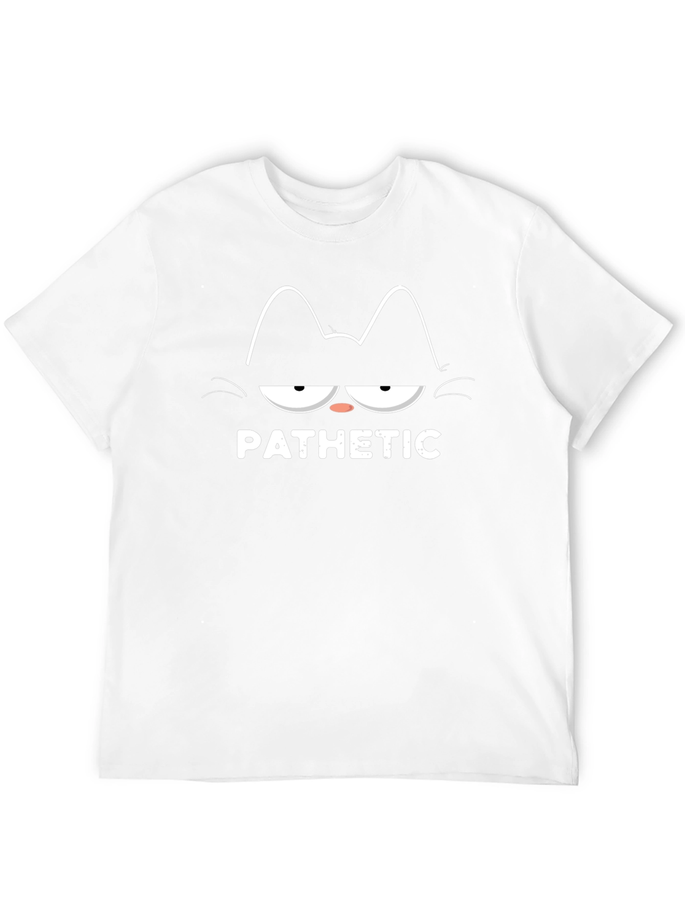 Black Pathetic Cat Graphic T-Shirt - Black view 12
