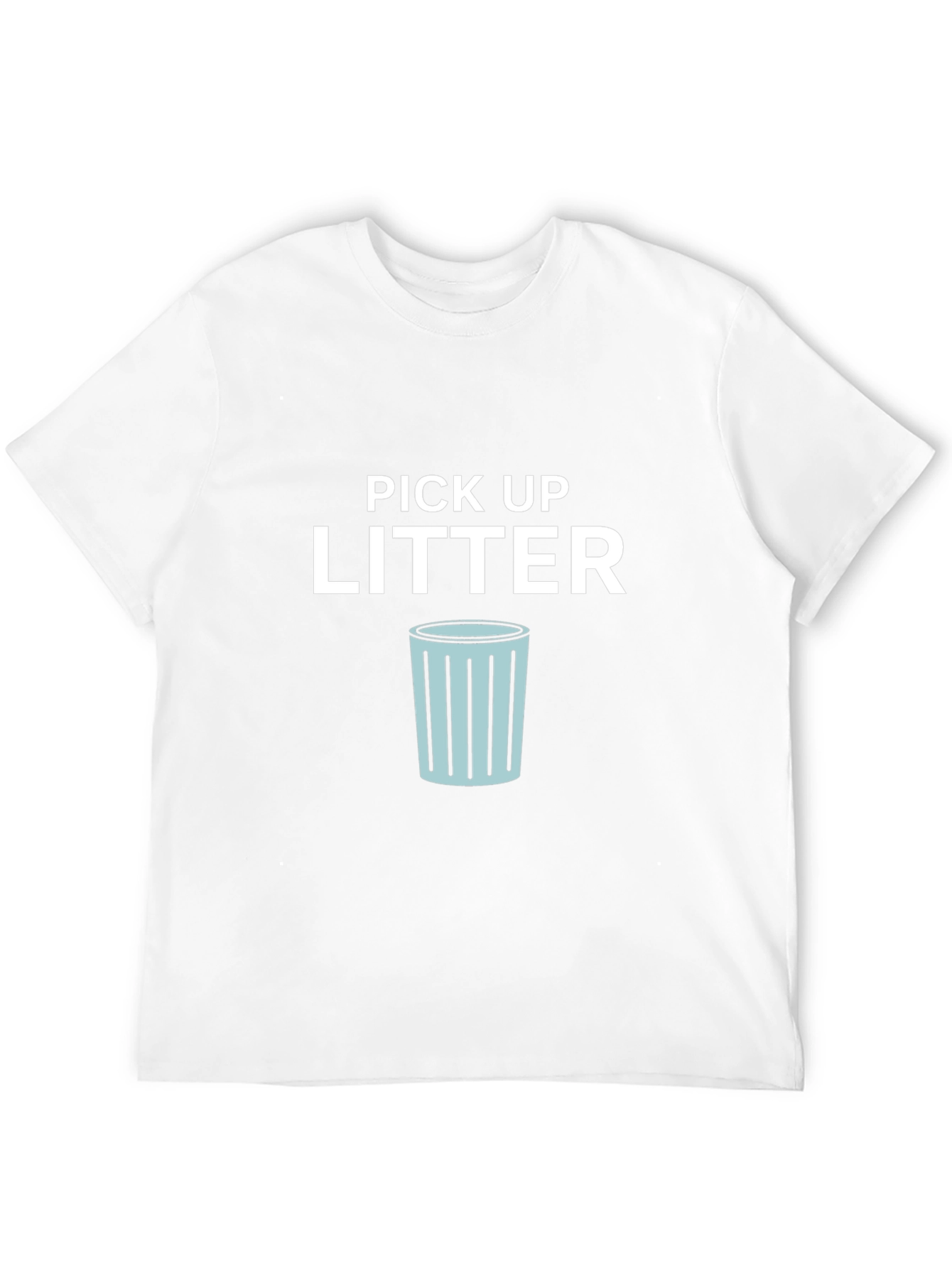 Black Pick Up Litter Graphic Tee - Black Cotton T-Shirt view 12