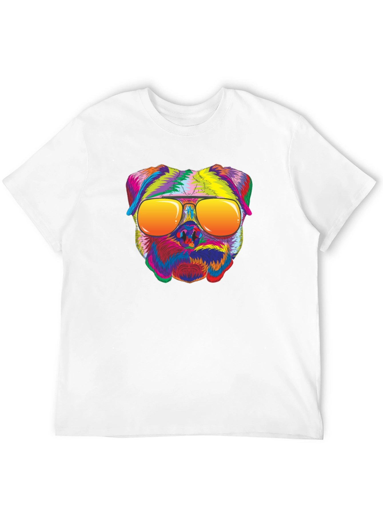 Black Cool Dog Graphic T-Shirt - Unisex Black Tee view 12