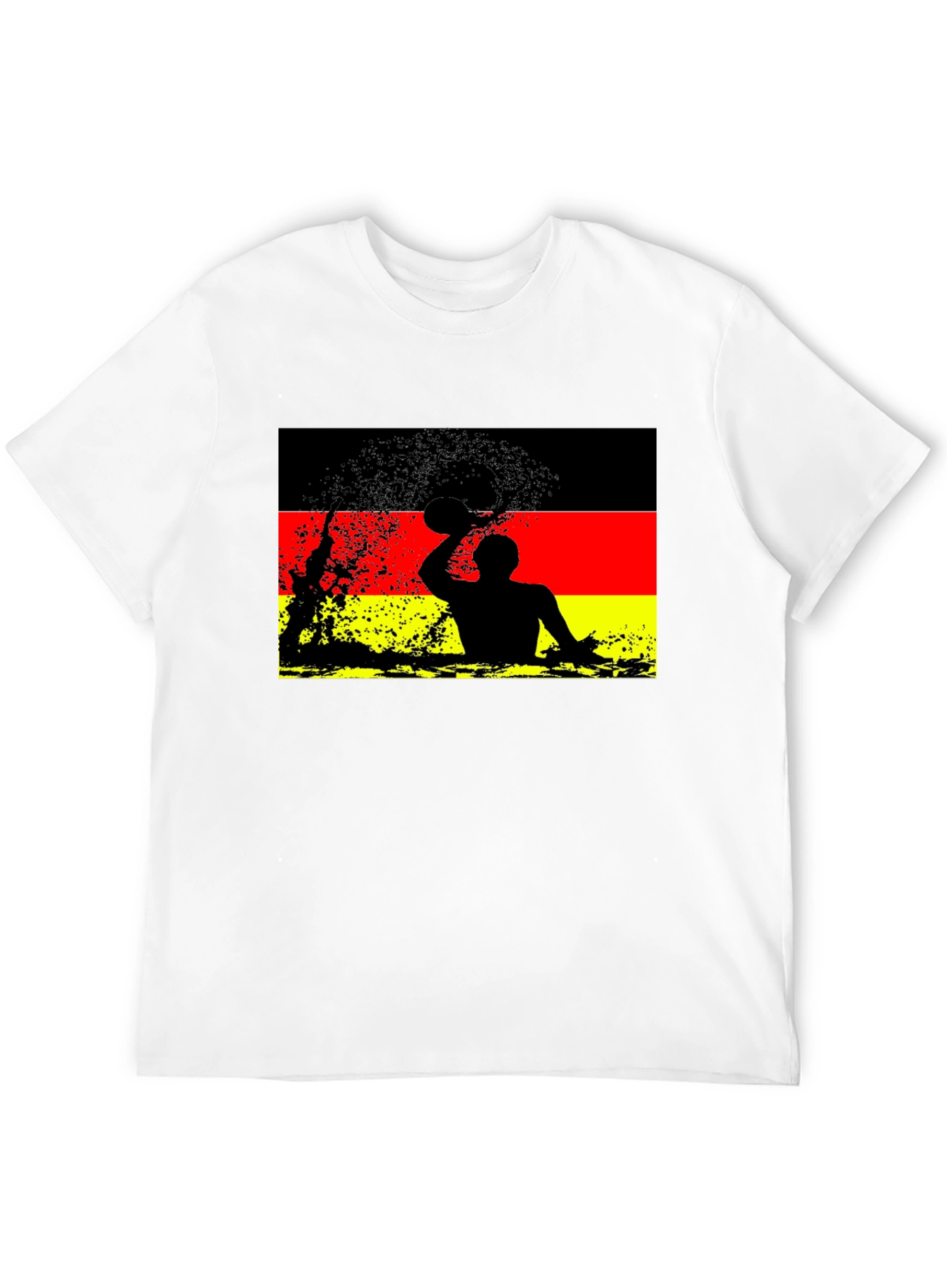 Black German Water Polo T-Shirt - Black view 12