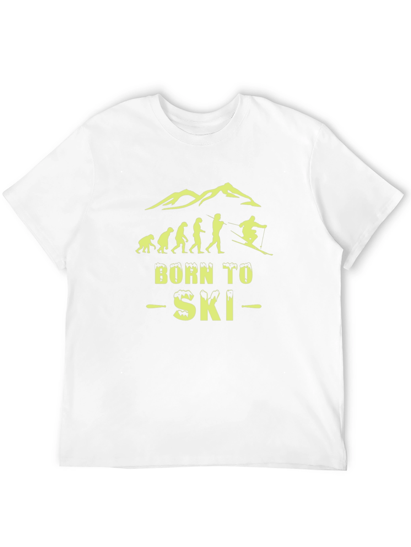 Black Born to Ski Evolution T-Shirt view 12