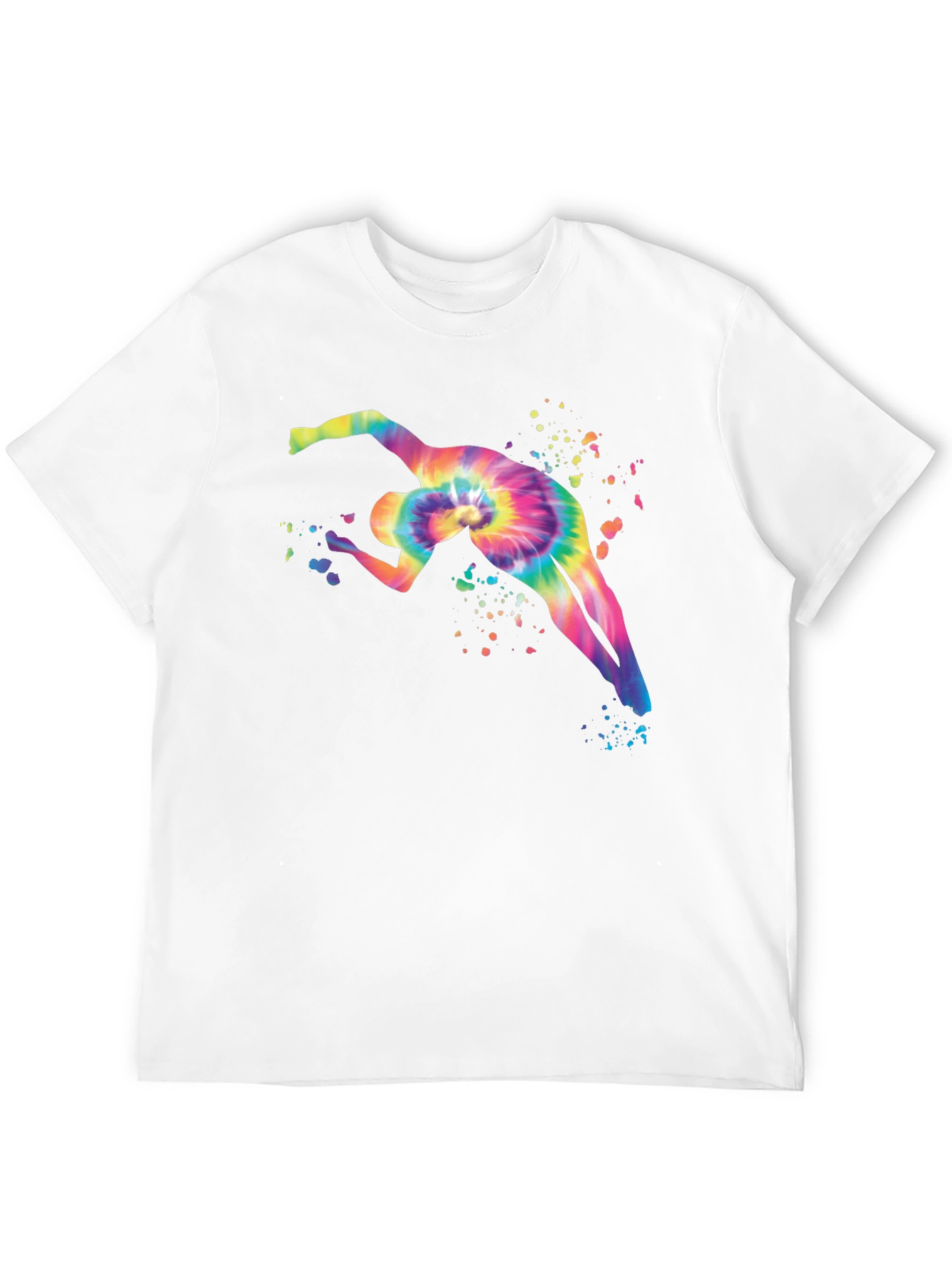 Black Tie-Dye Gymnast Graphic Black T-Shirt view 12