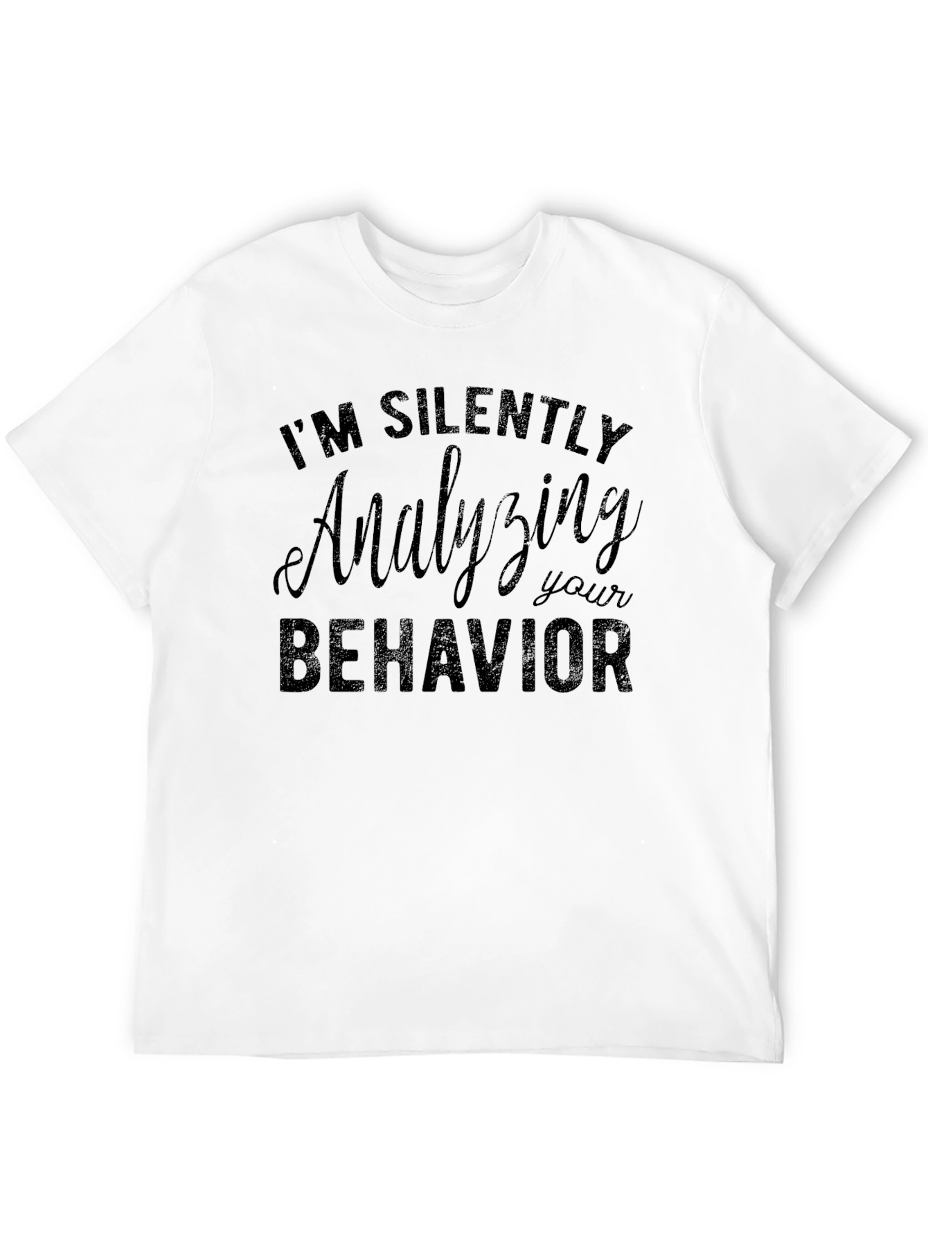 Black Analyzing Behavior Graphic Tee view 12