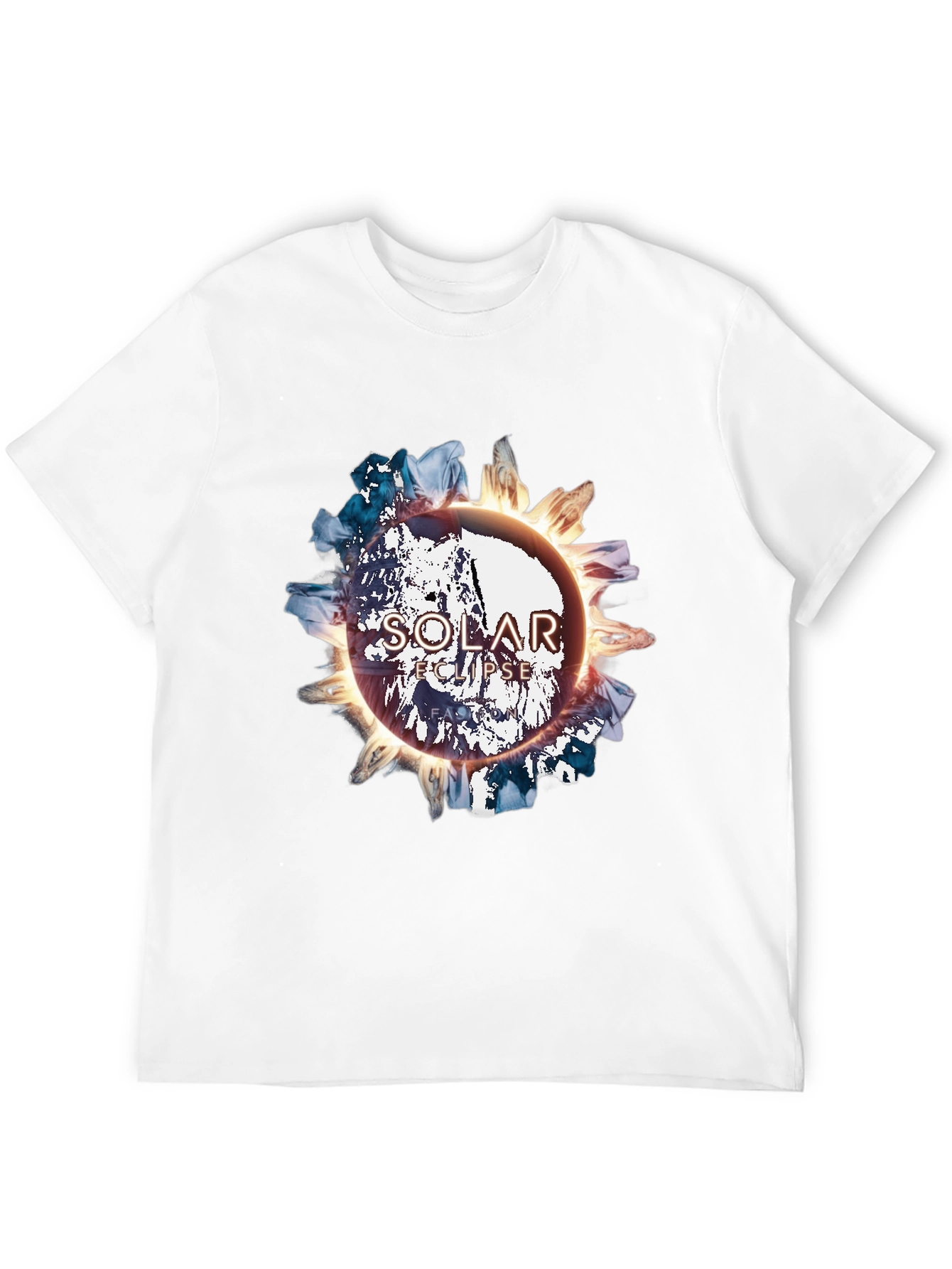 Black Solar Eclipse Graphic Tee - Black Cotton Blend view 12