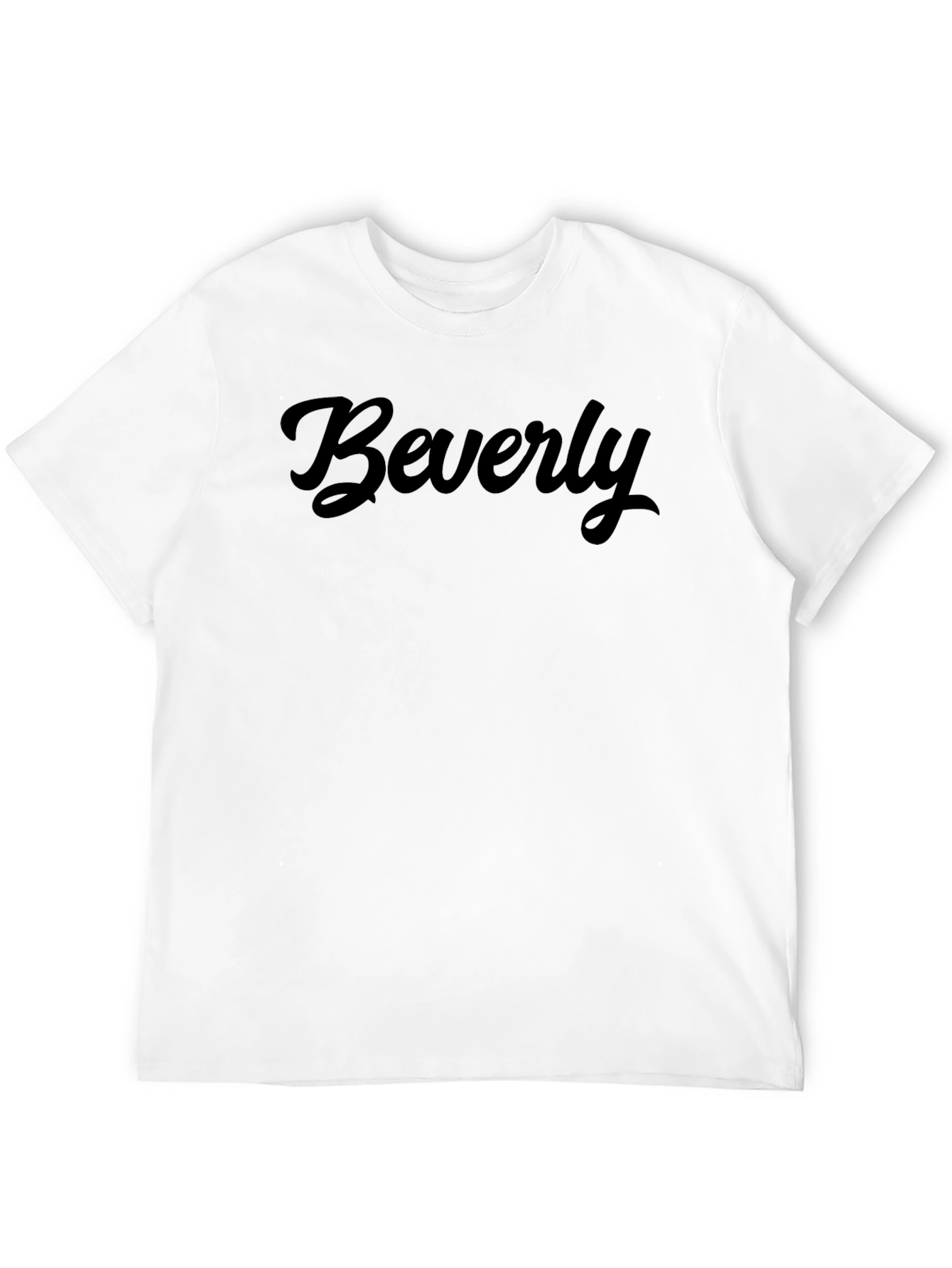 Black Beverly Script Tee - Classic Black Crew Neck view 12