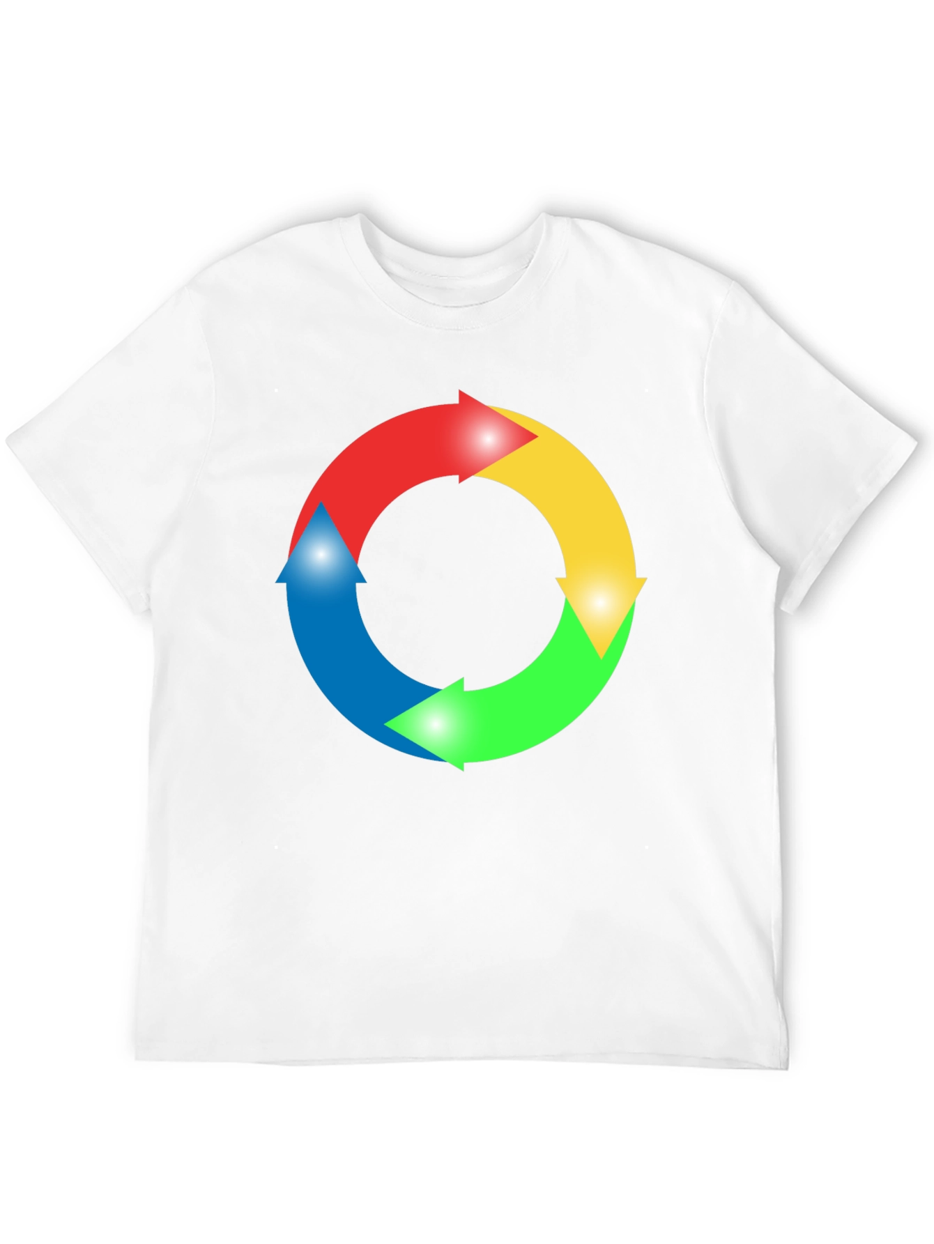 Black Circular Arrow Graphic Black T-Shirt view 12