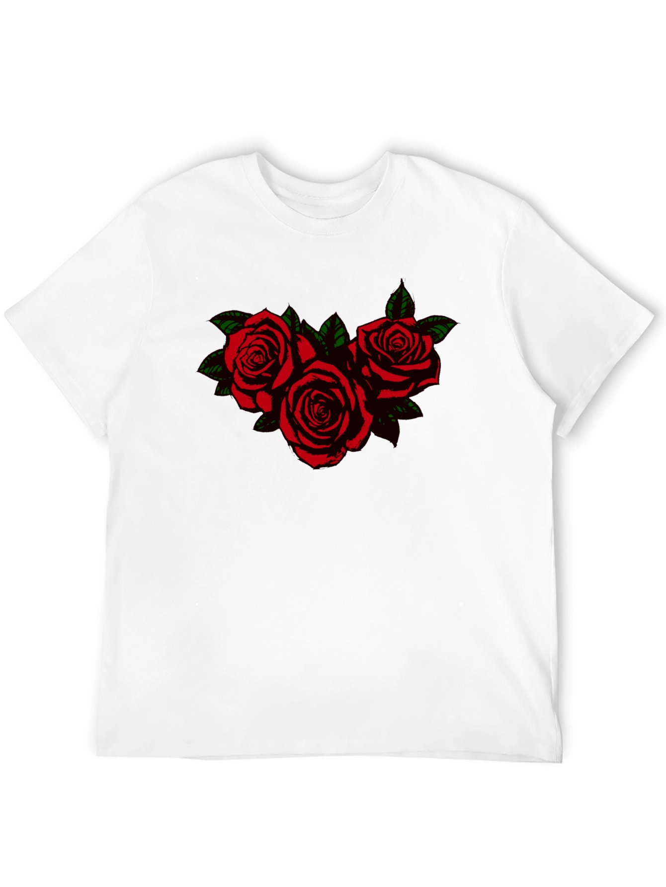 Black Black T-Shirt with Rose Graphic view 12