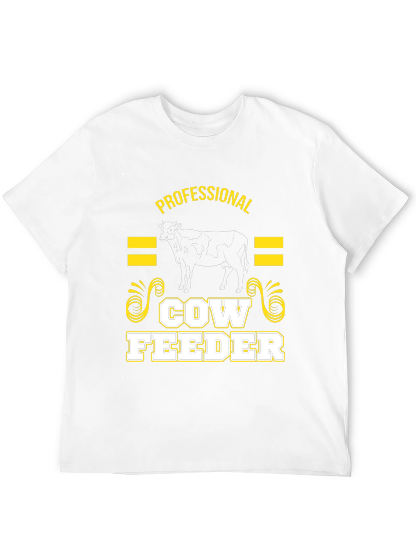 Black Professional Cow Feeder Graphic T-Shirt view 12