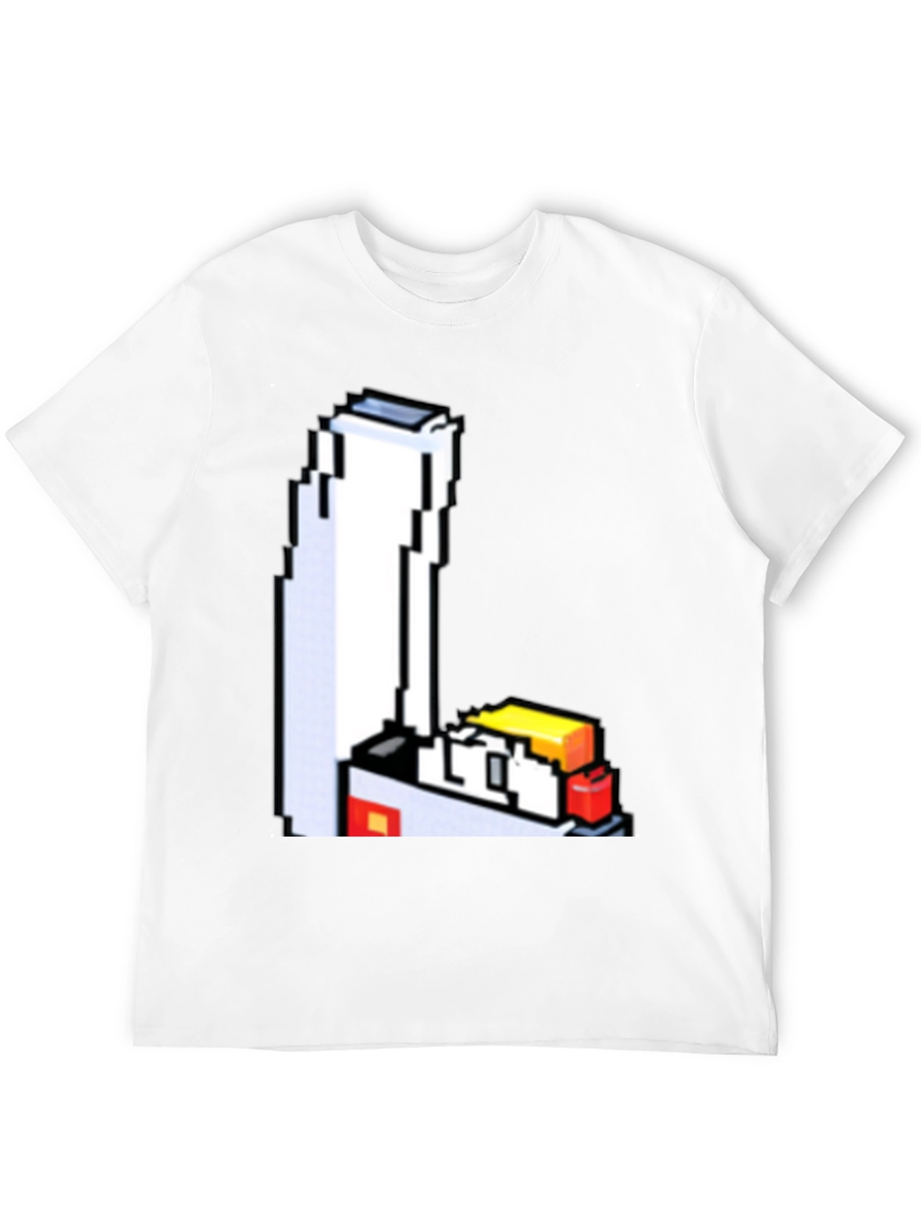 Black 8-Bit Lighter Graphic Tee - Retro Style view 12