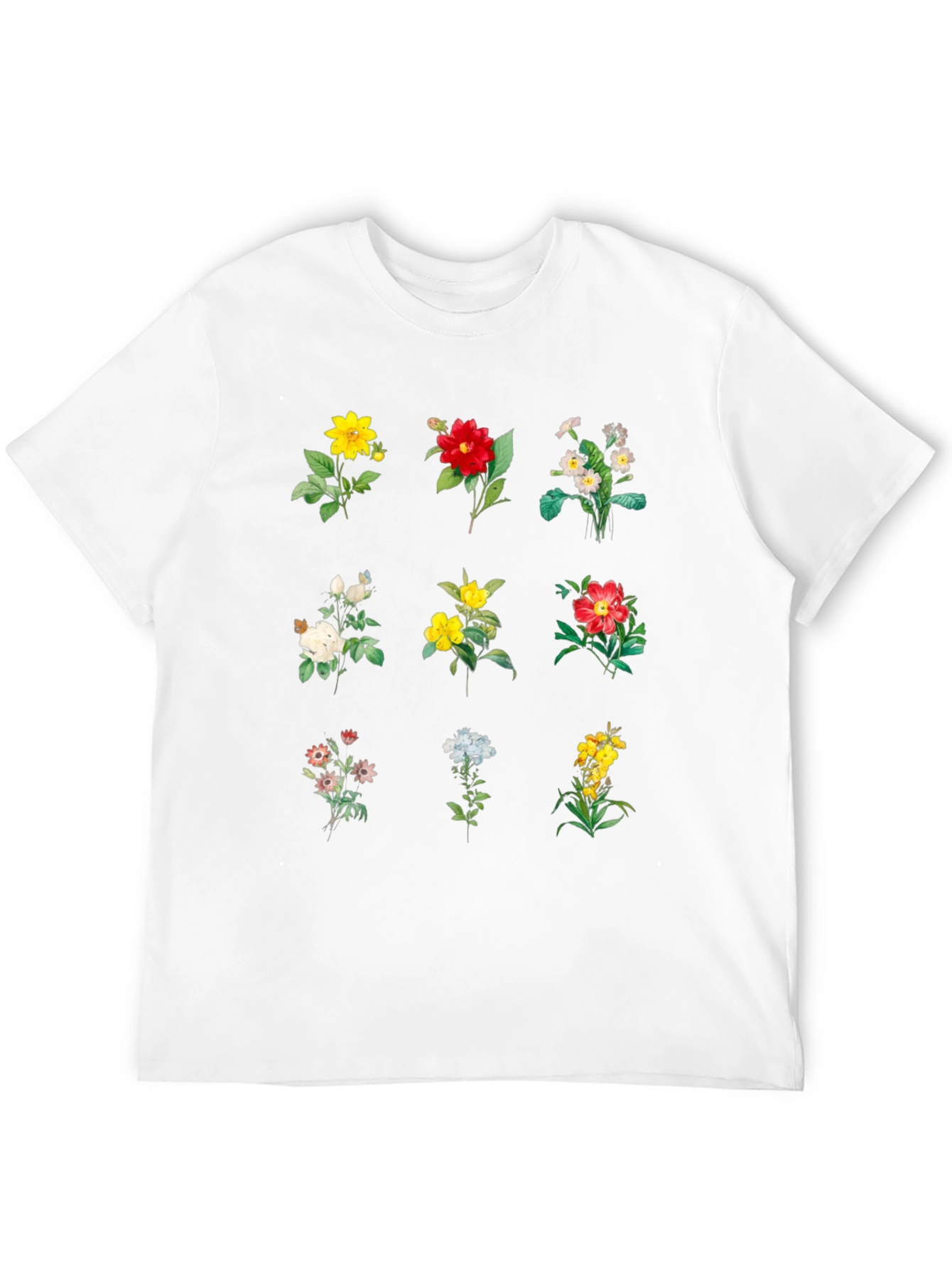 Black Floral Print Black T-Shirt view 12