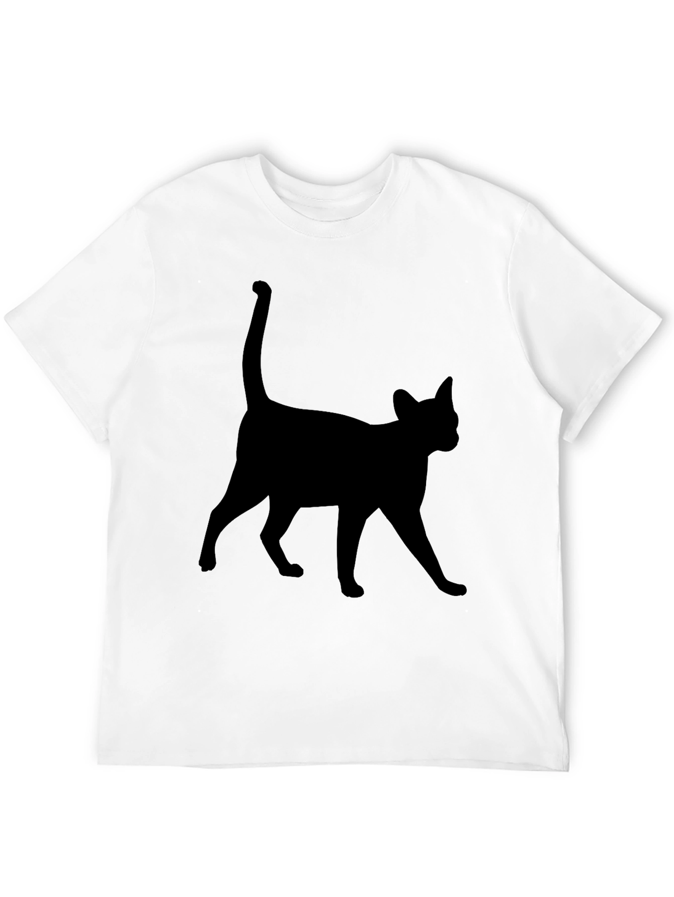Black Black Cat Silhouette Tee - Unisex Casual T-Shirt view 12