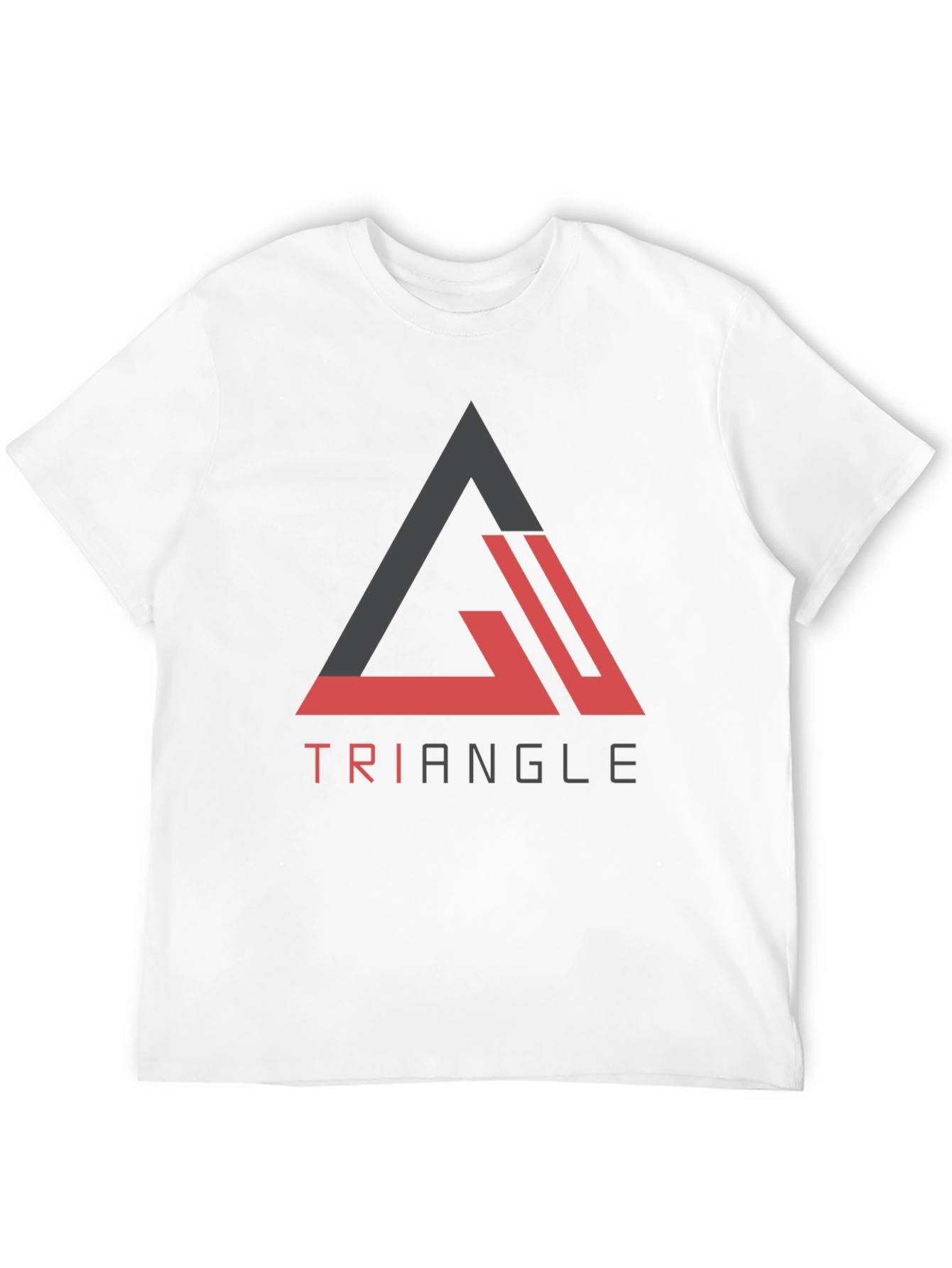 Black Triangle Graphic Tee - Modern Casual Black T-Shirt view 12