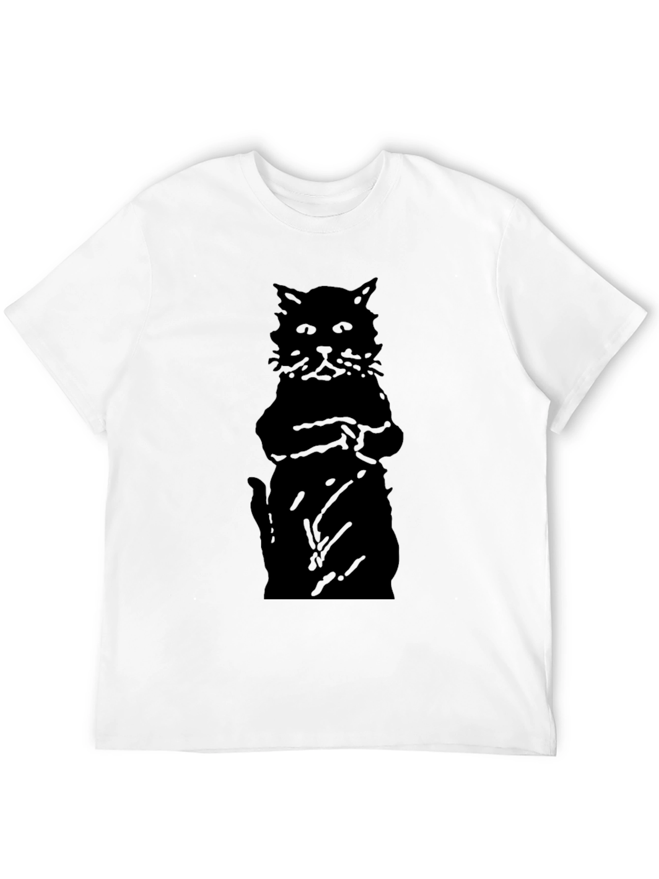 Black Black Cat Silhouette Men's T-Shirt view 12