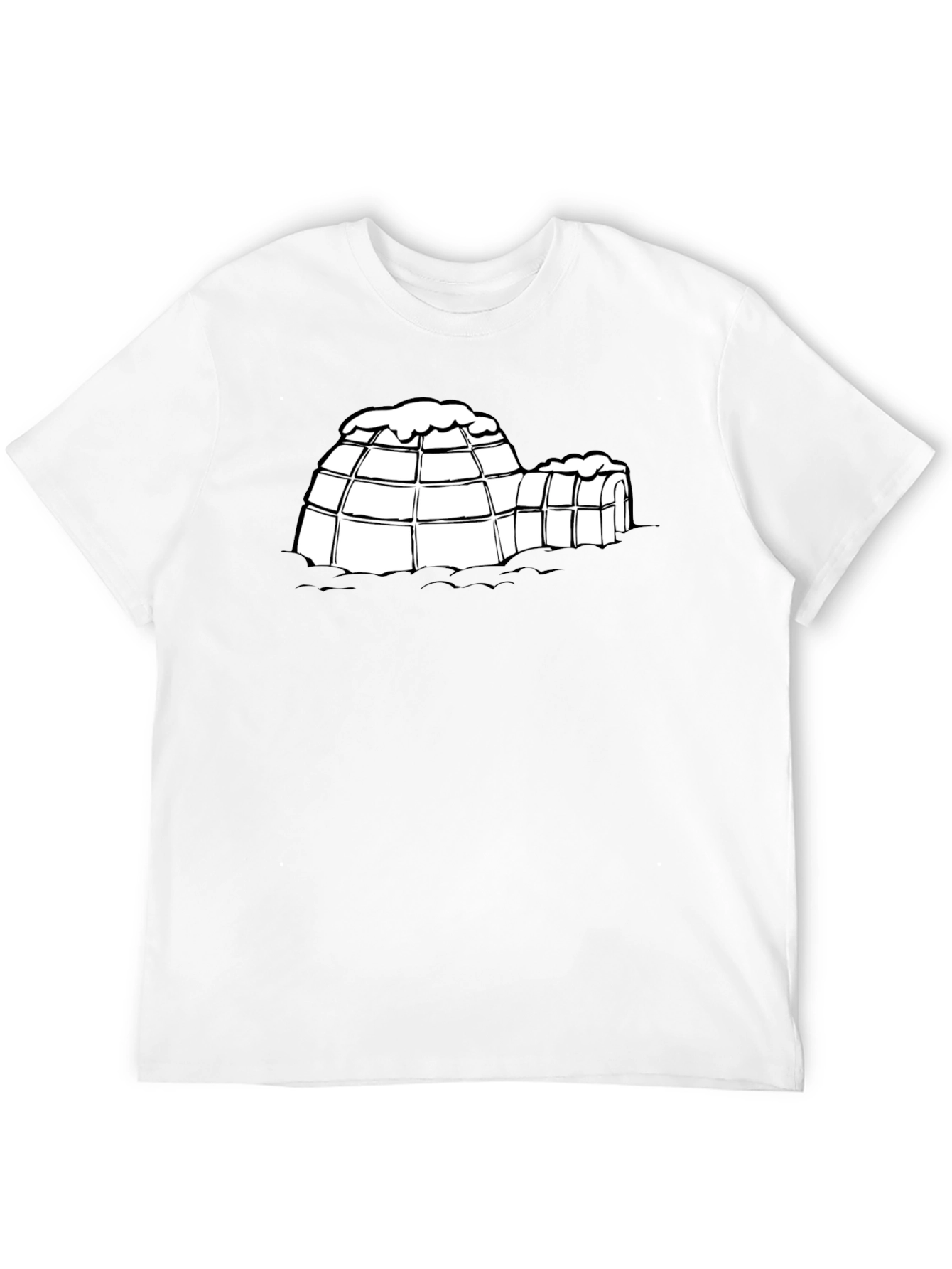 Black Igloo Graphic Tee - Black Cotton T-Shirt view 12