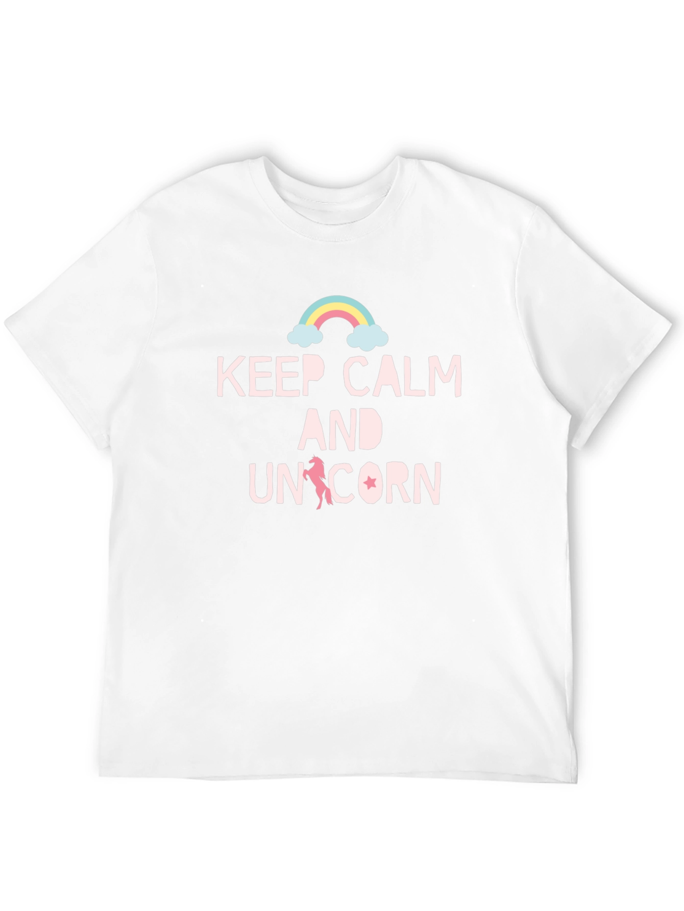 Black Keep Calm & Unicorn Black T-Shirt view 12