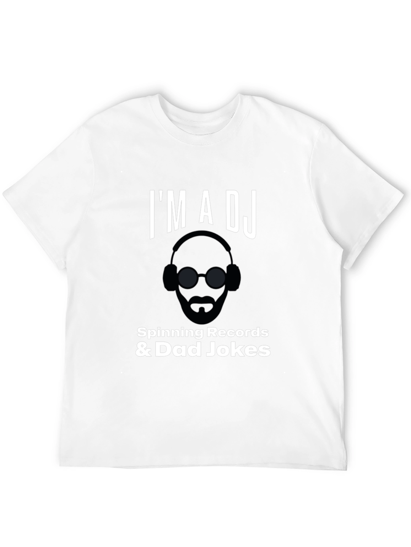 Black I'm a DJ Spinning Records & Dad Jokes Graphic T-Shirt view 12