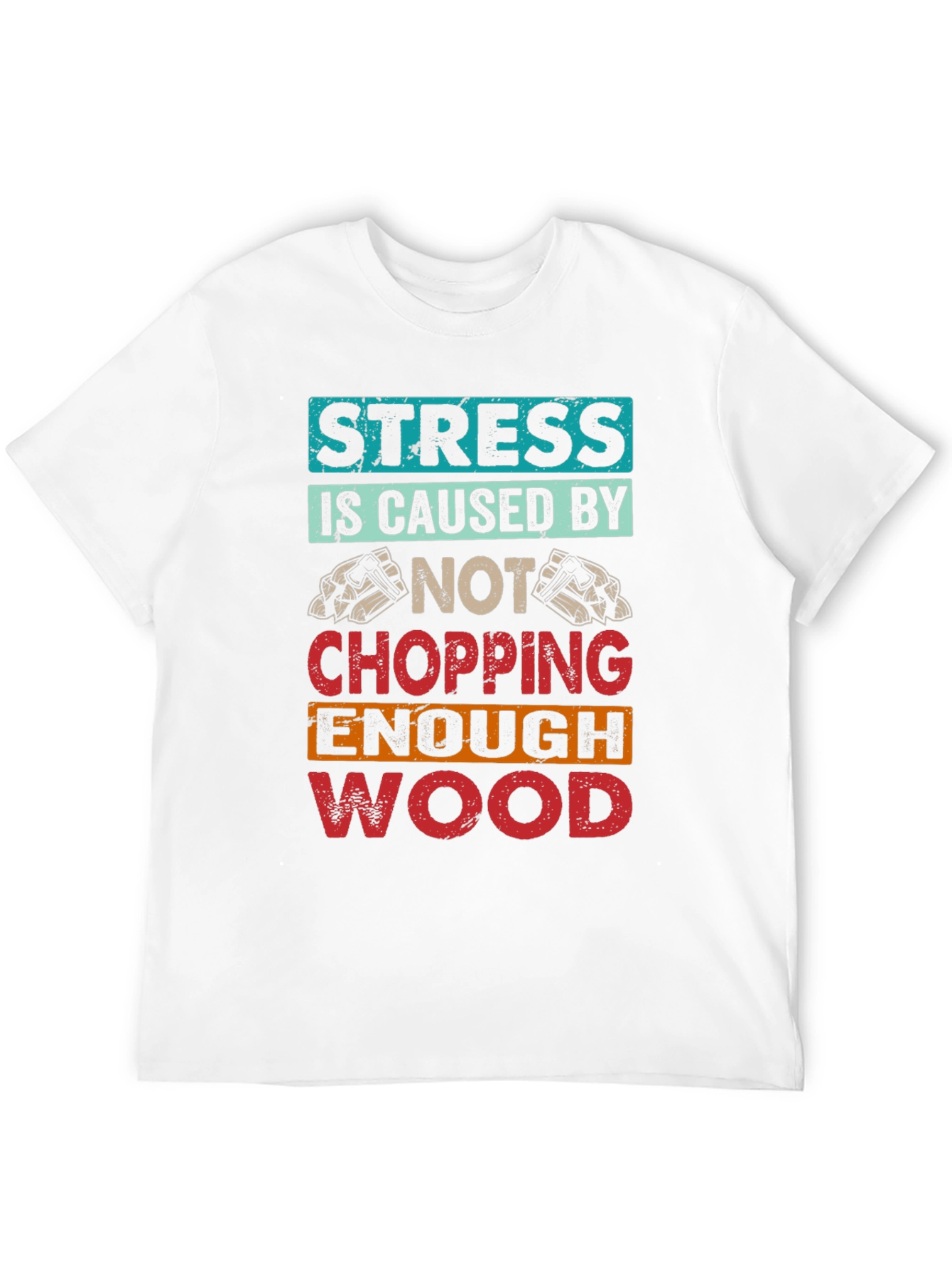 Black Stress Wood Chopping T-Shirt view 12