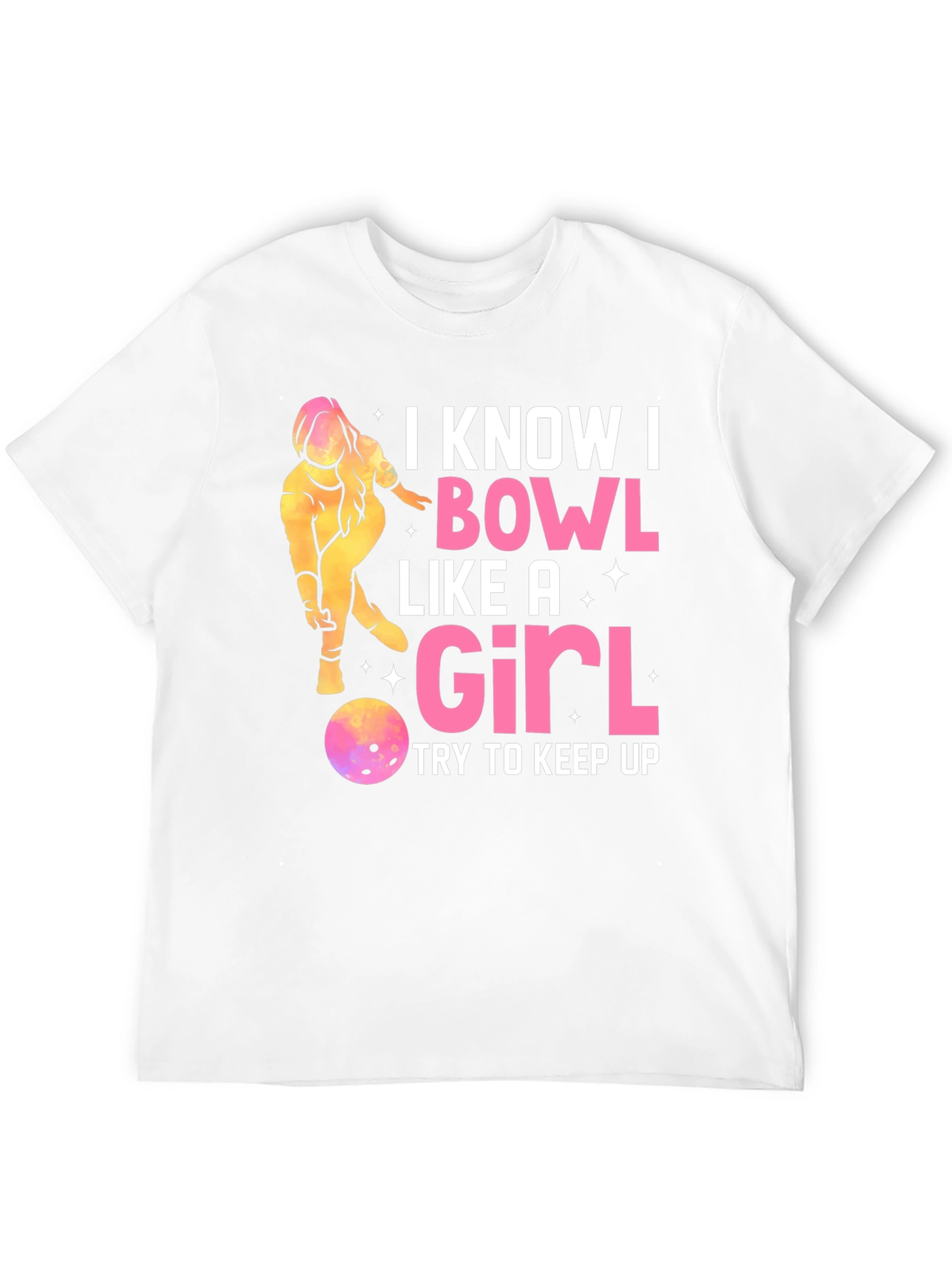 Black I Bowl Like a Girl T-Shirt - Funny Bowling Tee view 12
