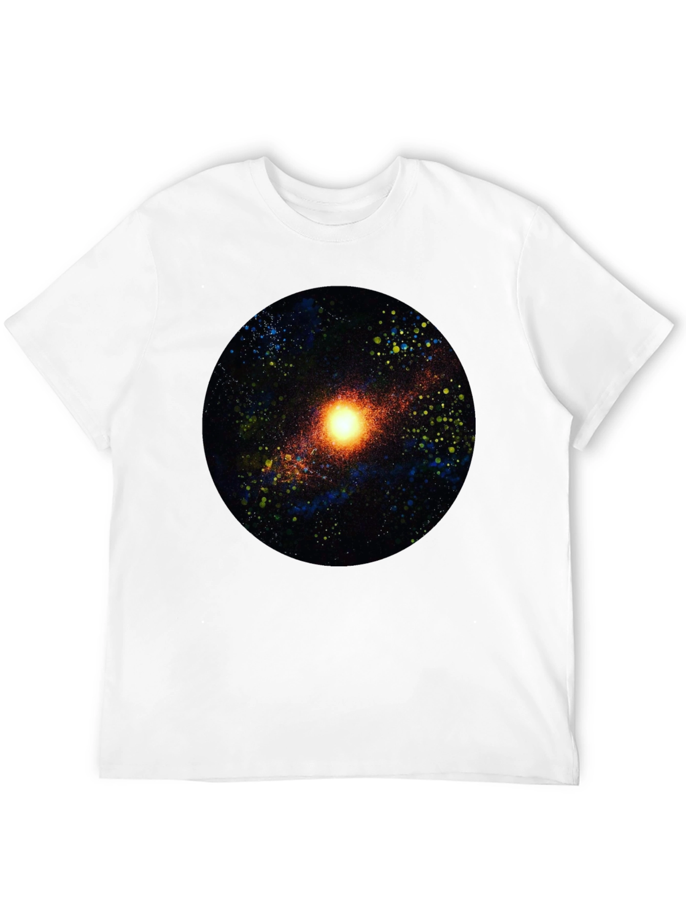 Black Galaxy Print Black T-Shirt view 12