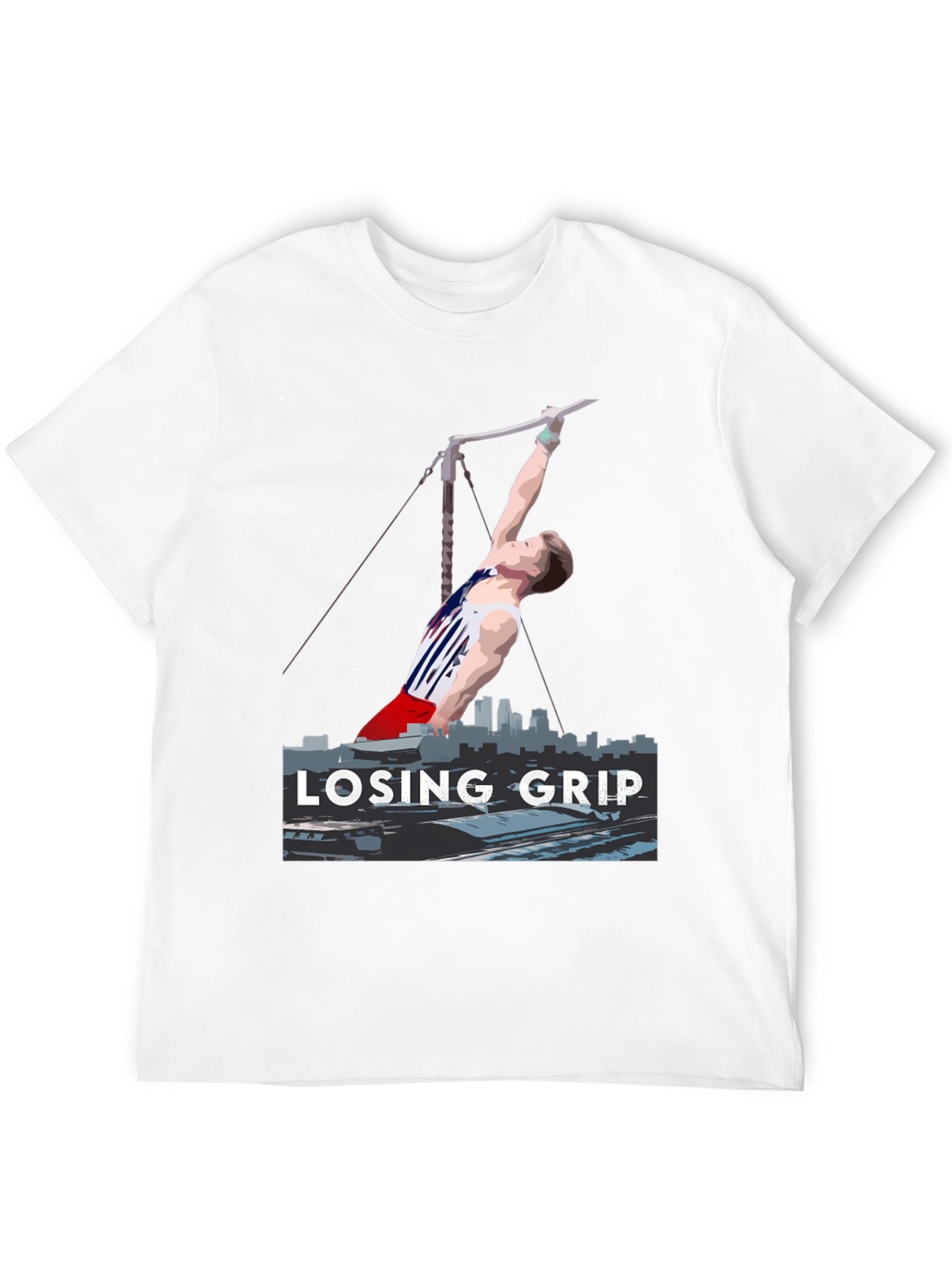 Black Losing Grip Gymnast Graphic T-Shirt view 12
