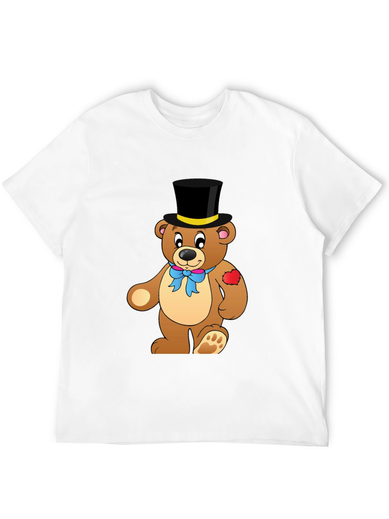 Black Teddy Bear Top Hat T-Shirt view 12