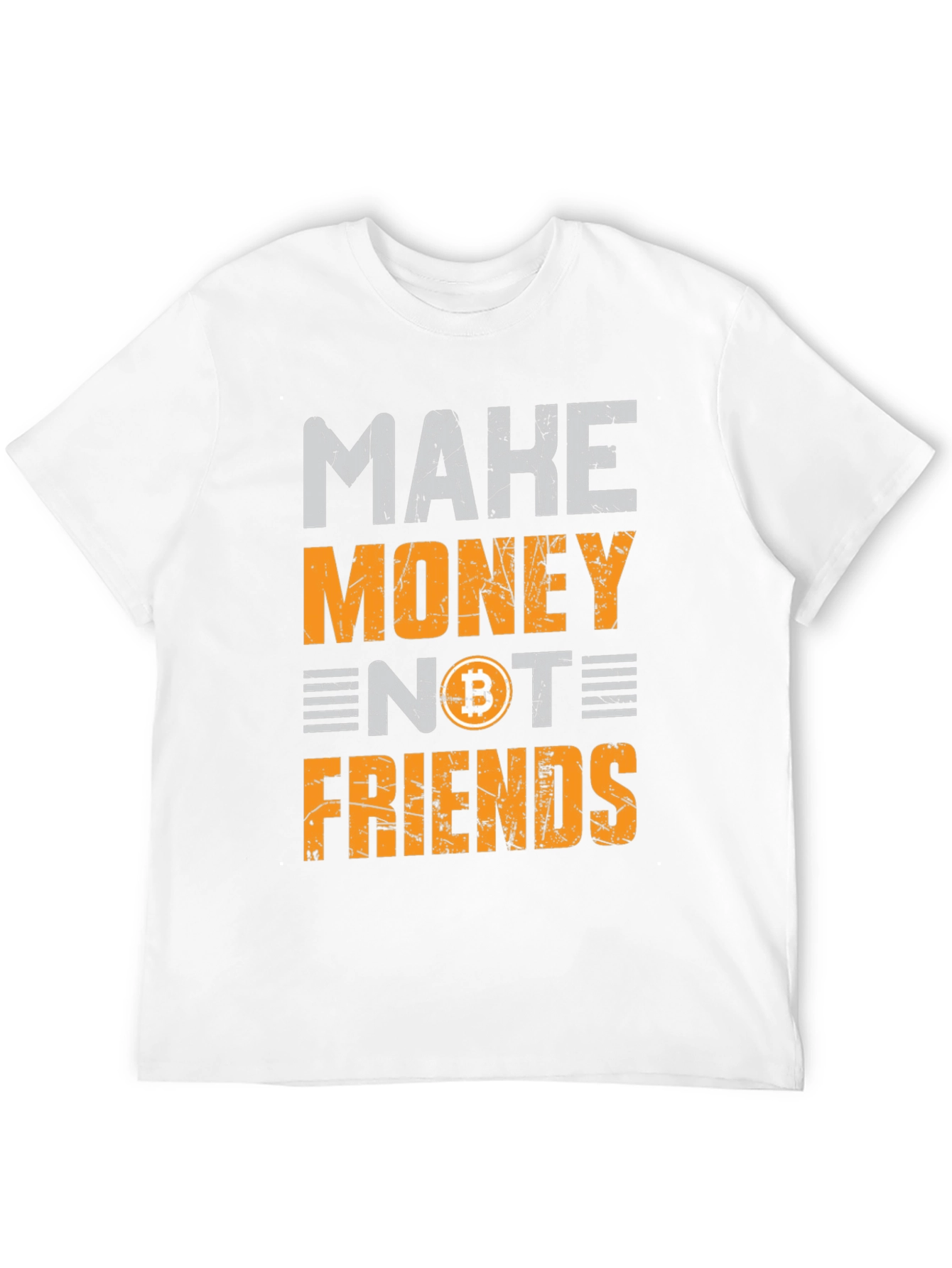 Black Make Money Not Friends Bitcoin Black T-Shirt view 12