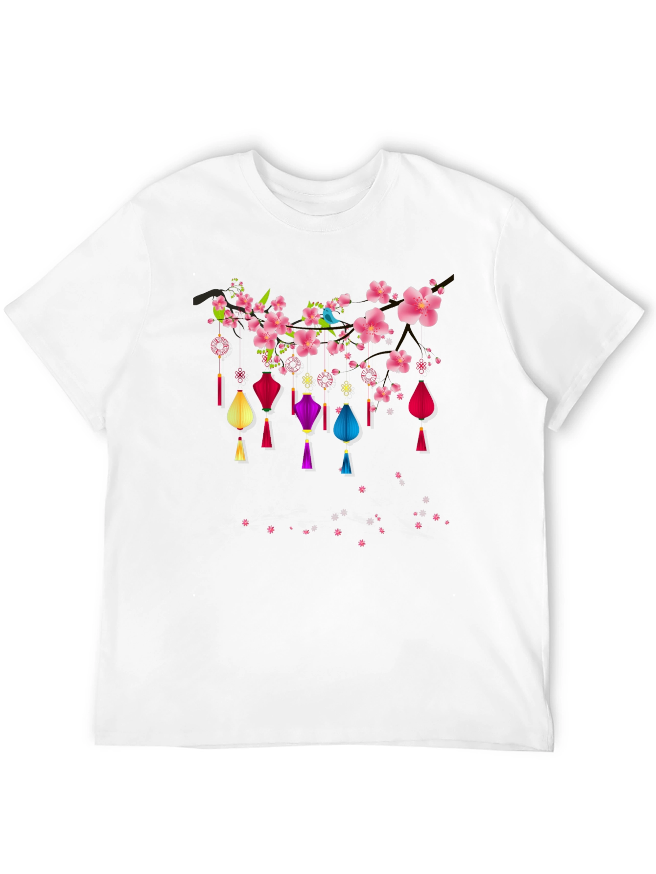 Black Floral Lantern Graphic Tee - Black view 12