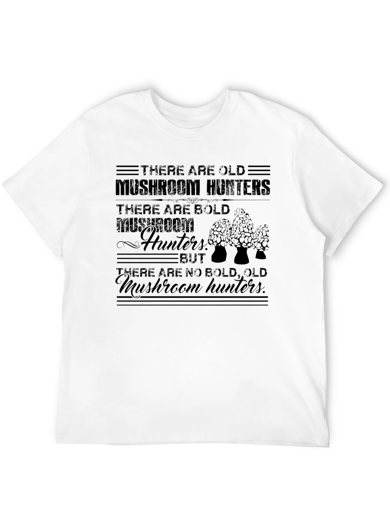 Black Mushroom Hunters T-Shirt - Old & Bold Joke Tee view 12