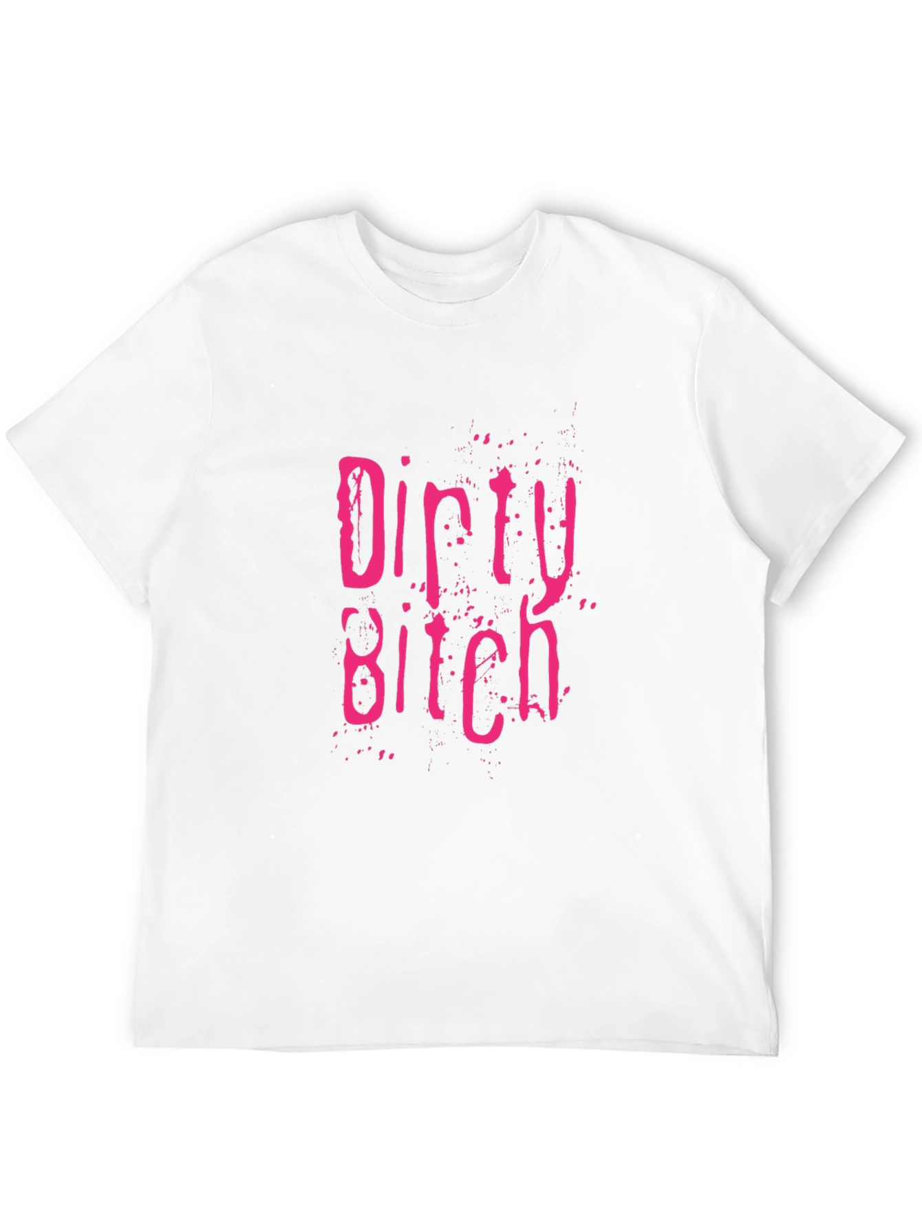 Black Dirty Bitch Graphic Print Crew Neck T-Shirt view 12