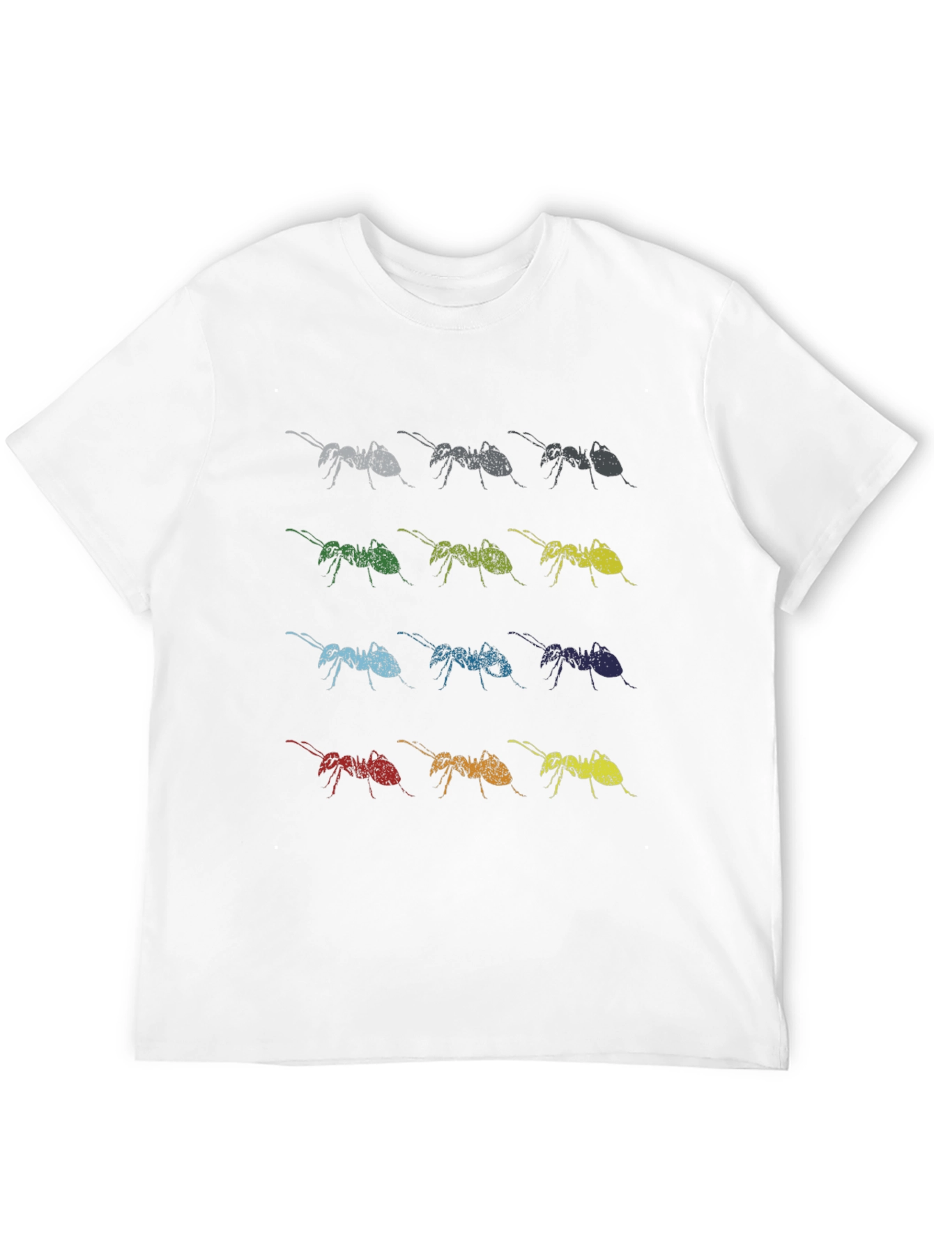 Black Ant Array Graphic Print Tee - Soft Cotton Blend view 12