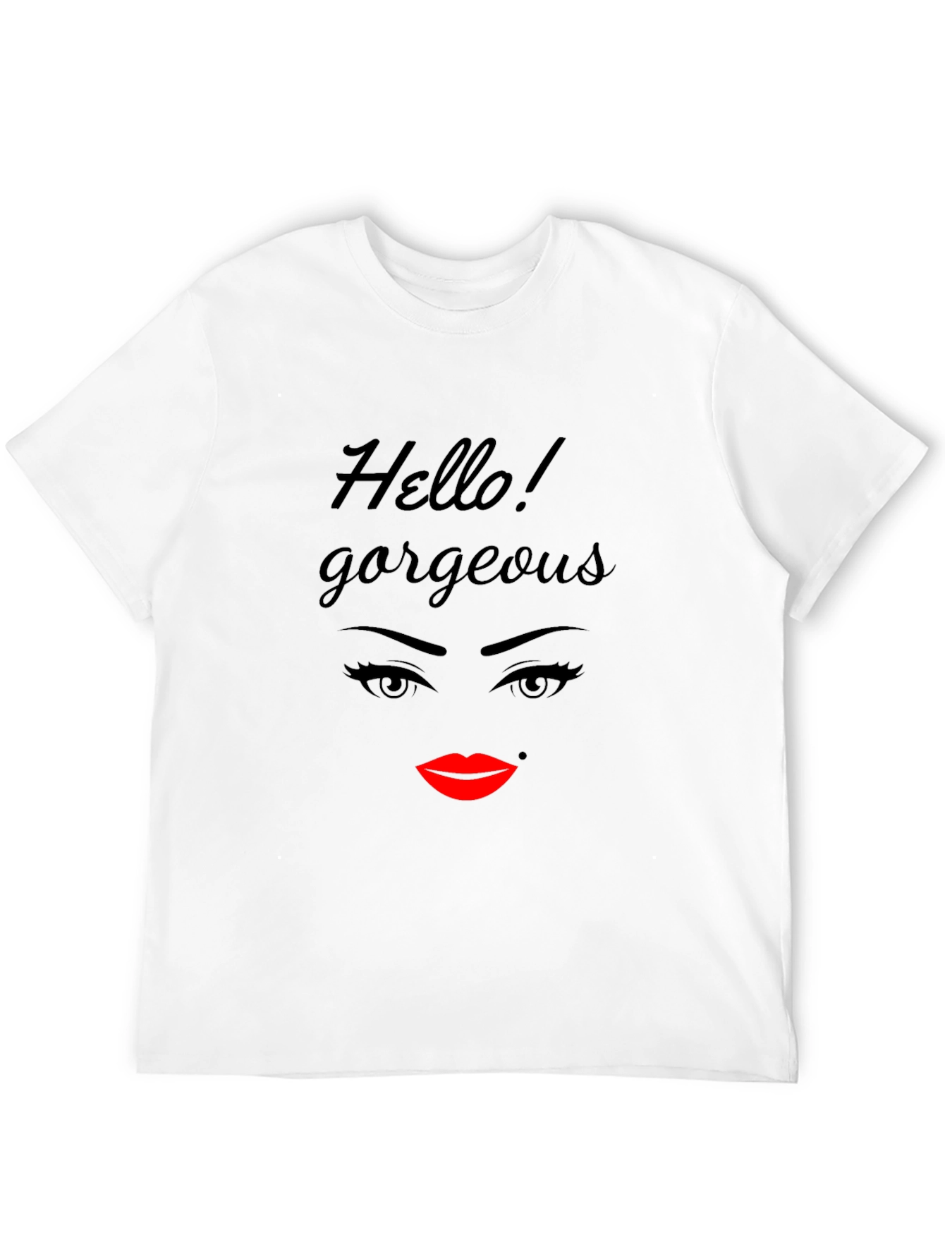 Black Hello Gorgeous Graphic T-Shirt - Black view 12