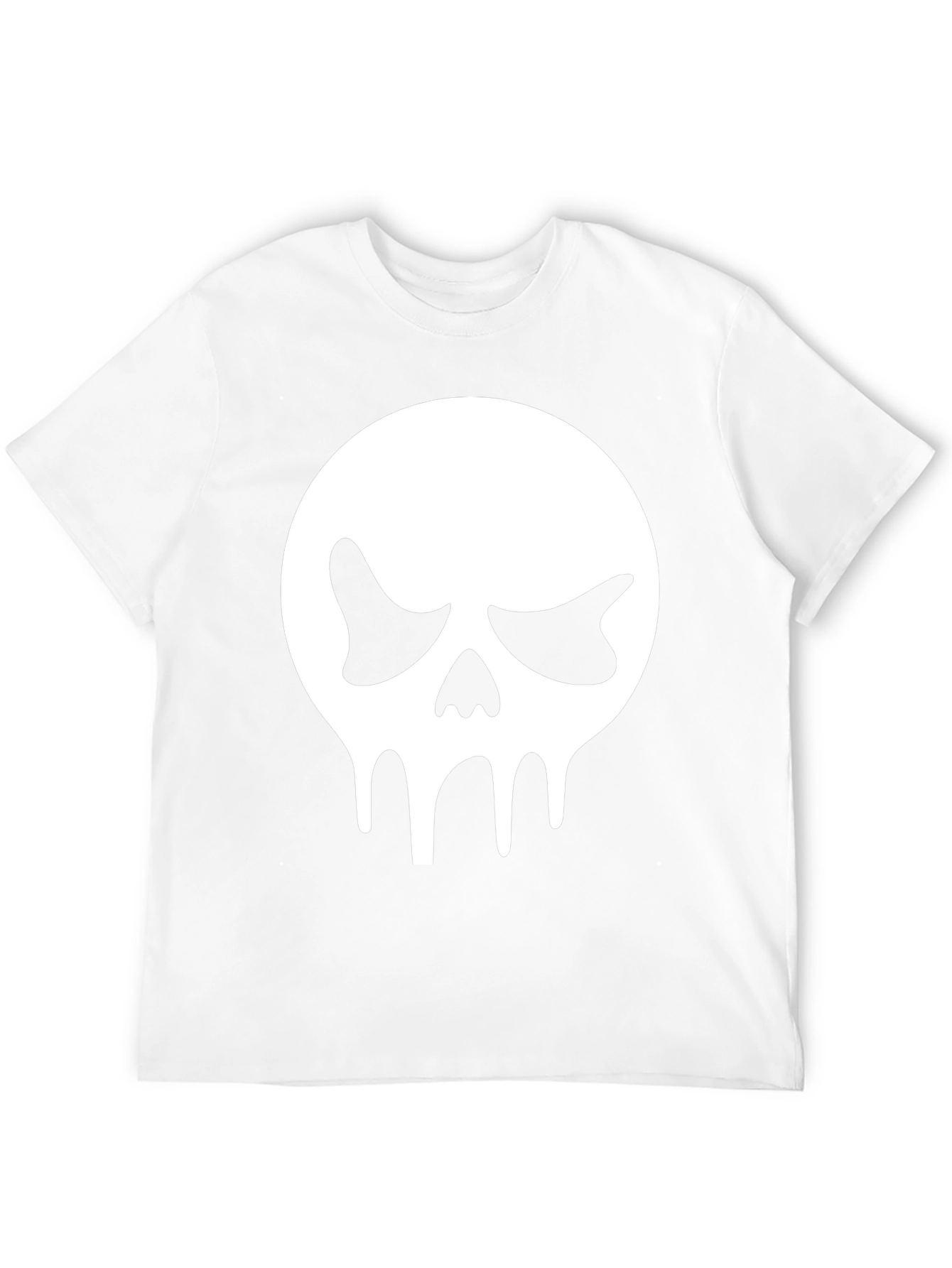 Black Skull Graphic Tee - Black Cotton T-Shirt view 12