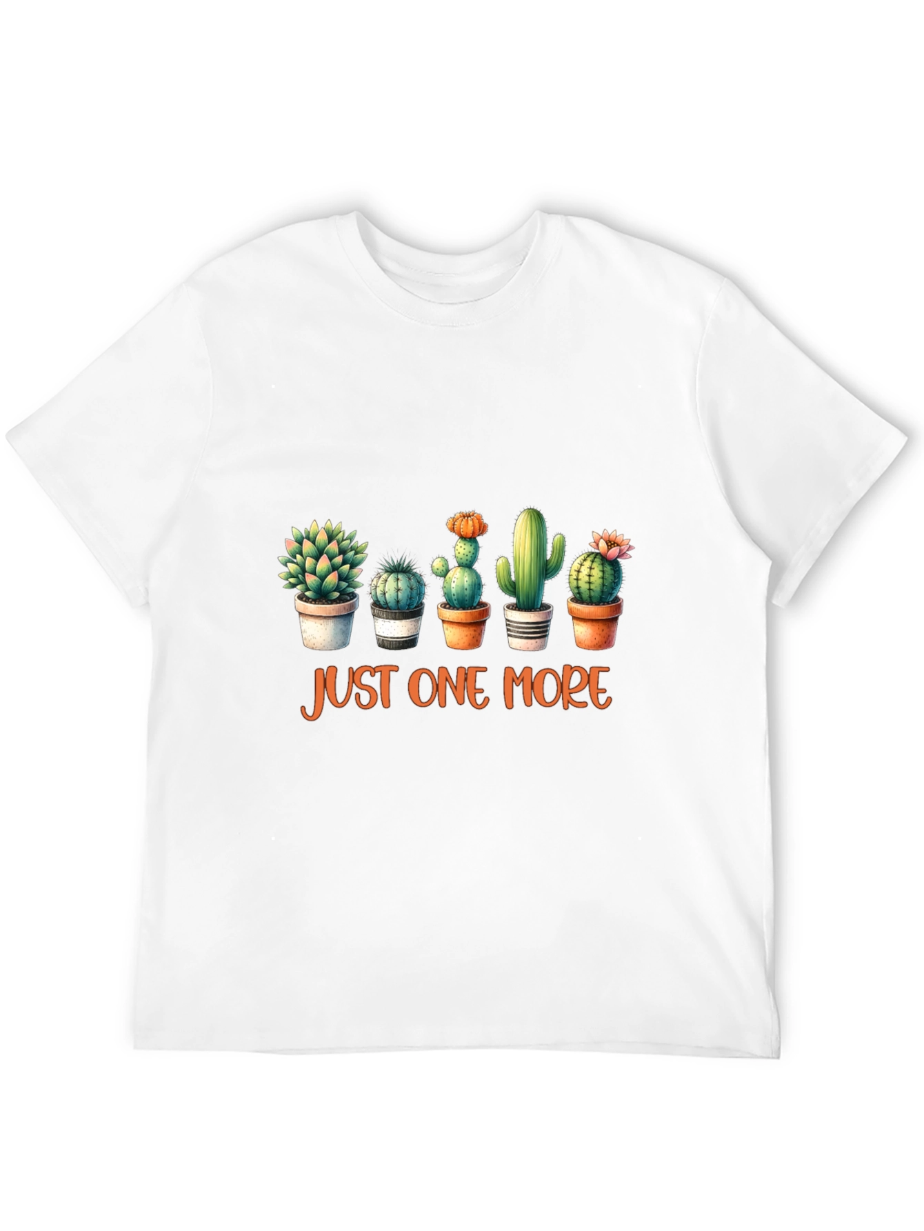Black Cactus Lover Tee: Just One More Plant T-Shirt view 12