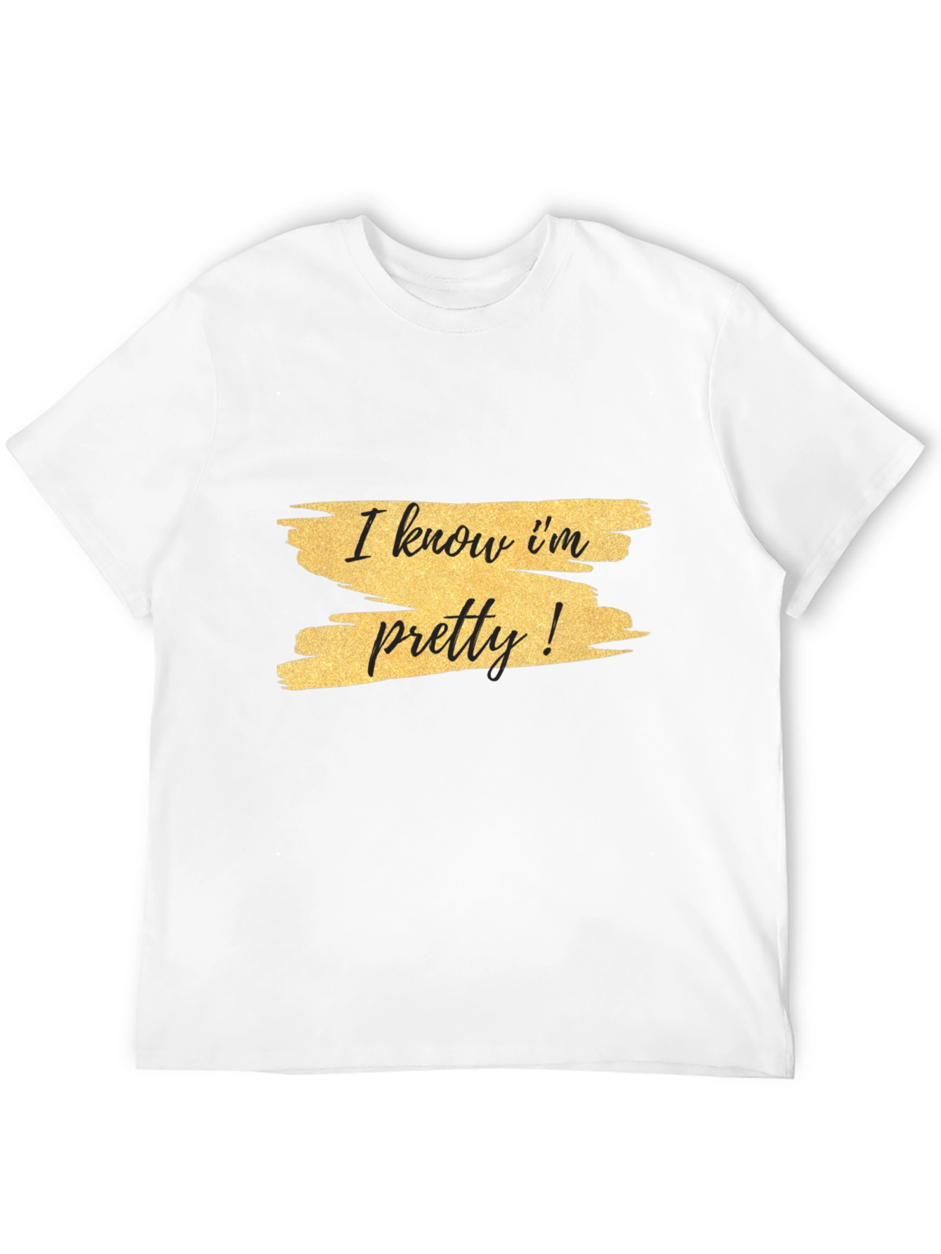 Black I Know I'm Pretty! Graphic Tee - Black view 12
