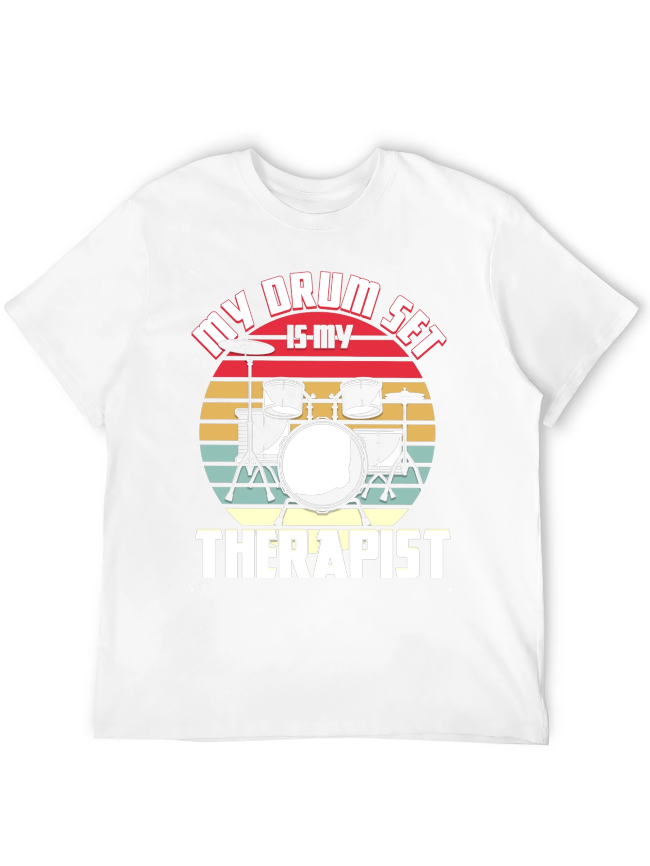 Black Drum Set Therapist Graphic Tee view 12