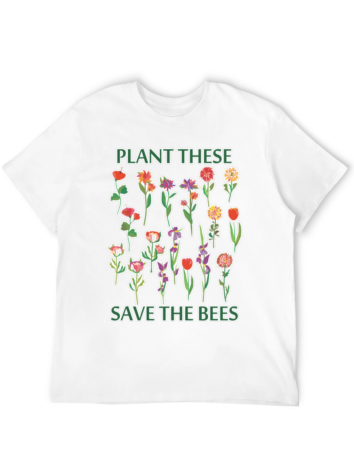 Black Plant These Save The Bees Graphic Tee view 12