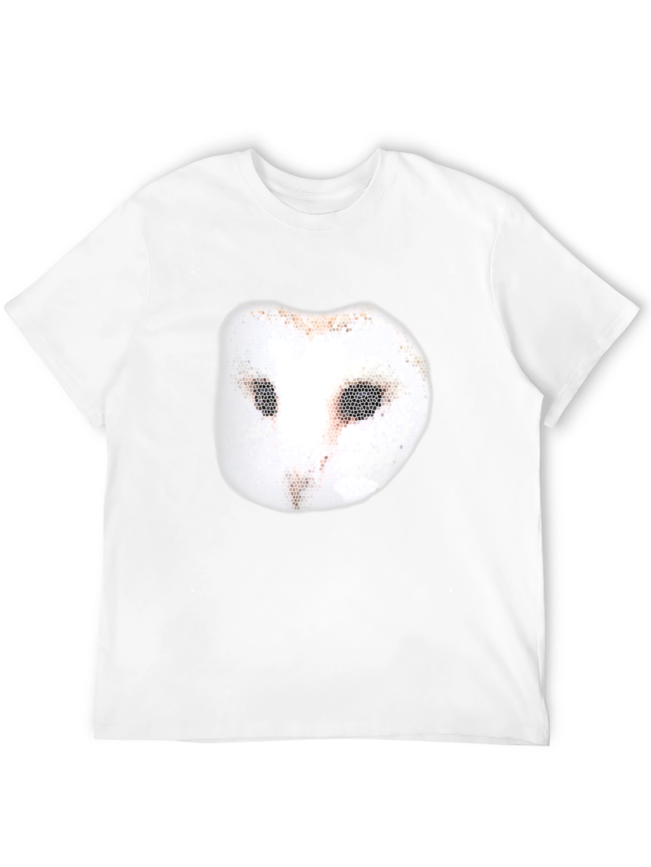 Black Unique Owl Mask Graphic Tee - Casual Black T-Shirt view 12