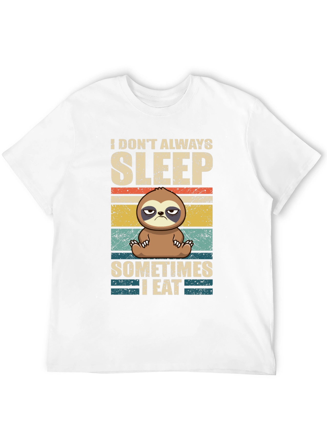 Black Funny Sloth T-Shirt - I Don't Always Sleep view 12