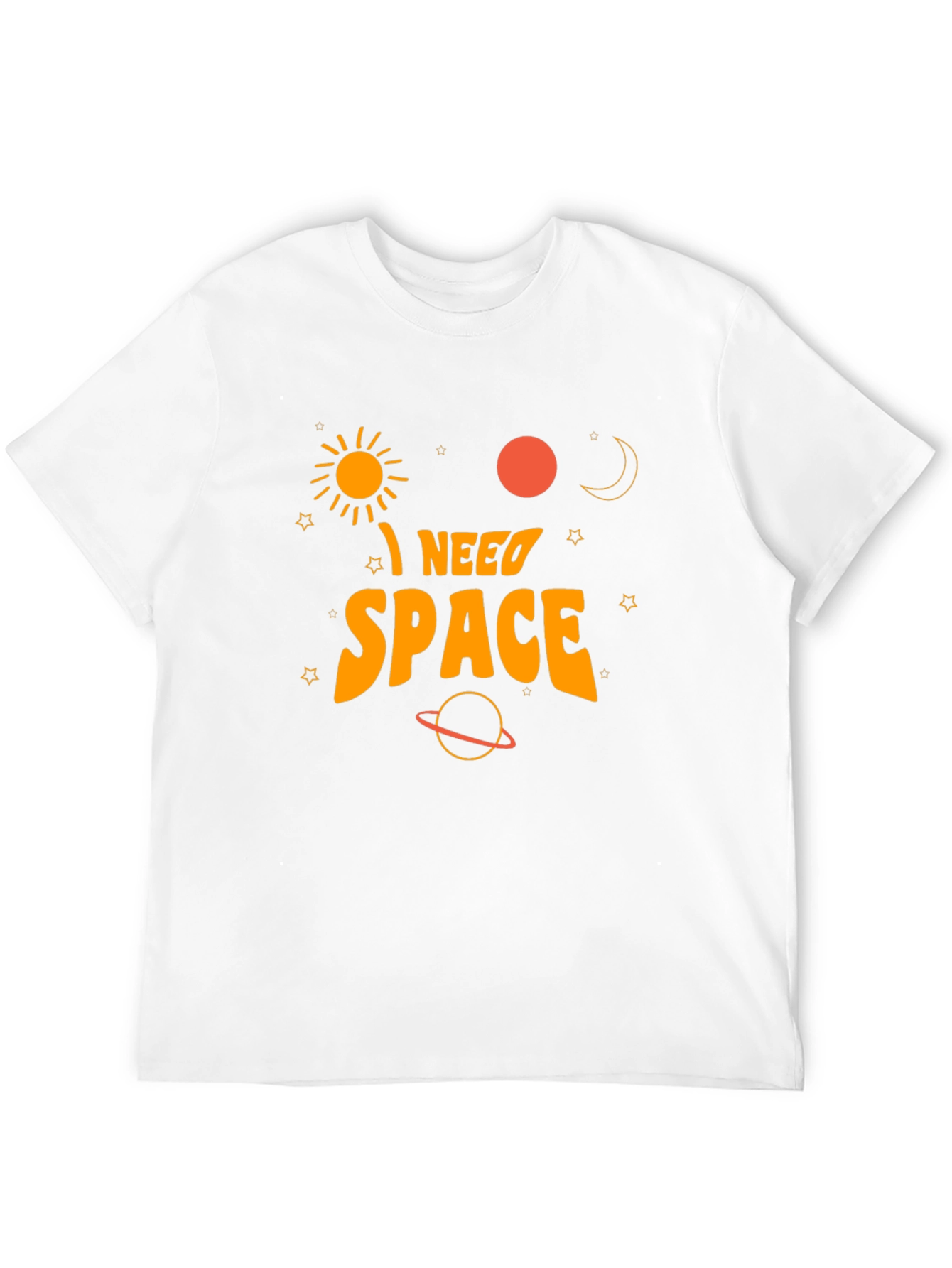 Black I Need Space Graphic Tee - Black Cotton T-Shirt view 12