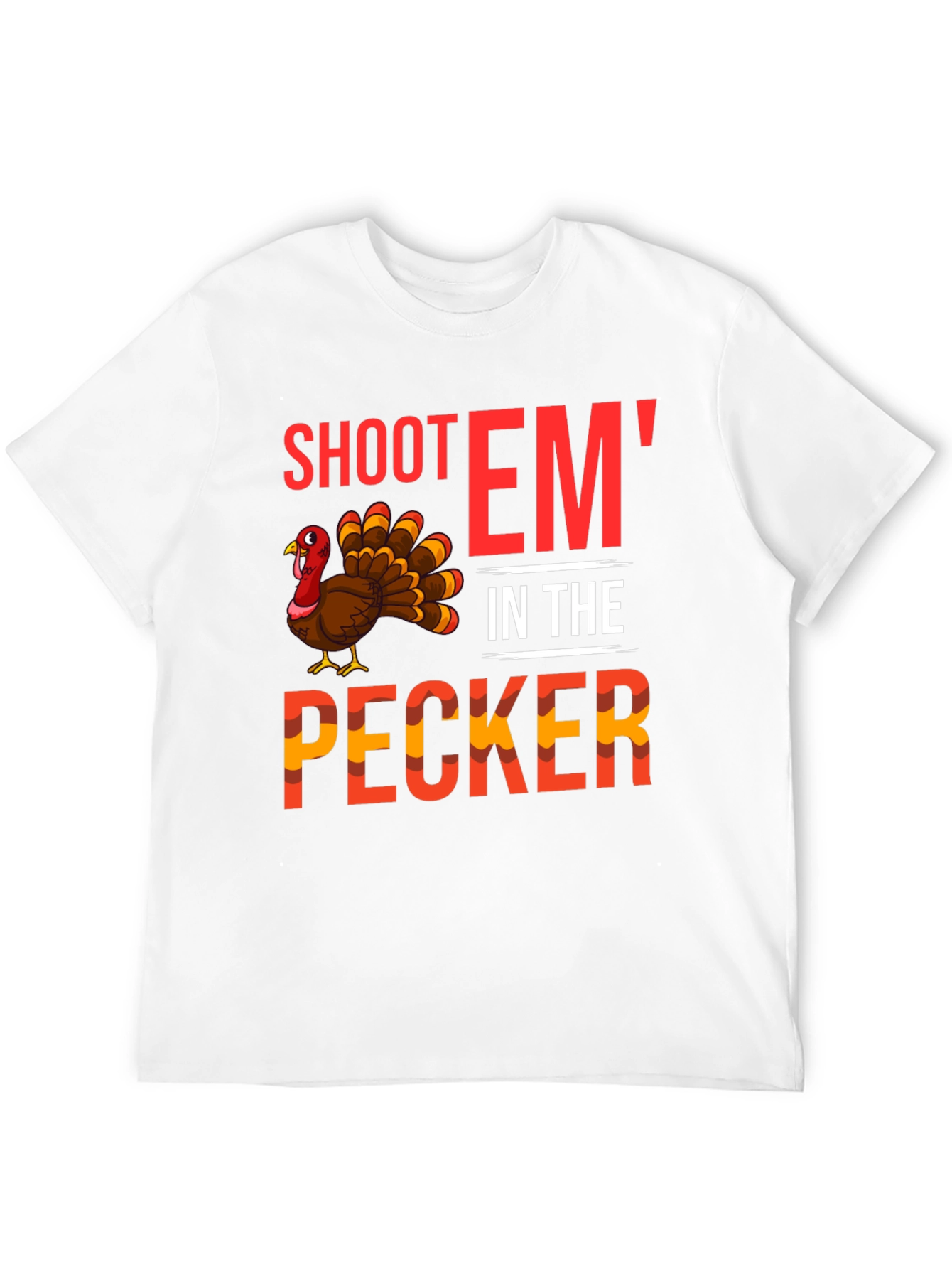 Black Shoot 'Em In The Pecker Turkey Graphic Tee view 12