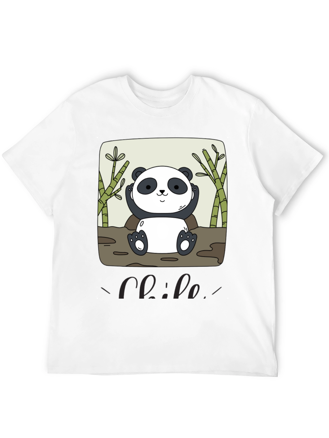 Black Panda Graphic Print T-Shirt - Casual Style view 12