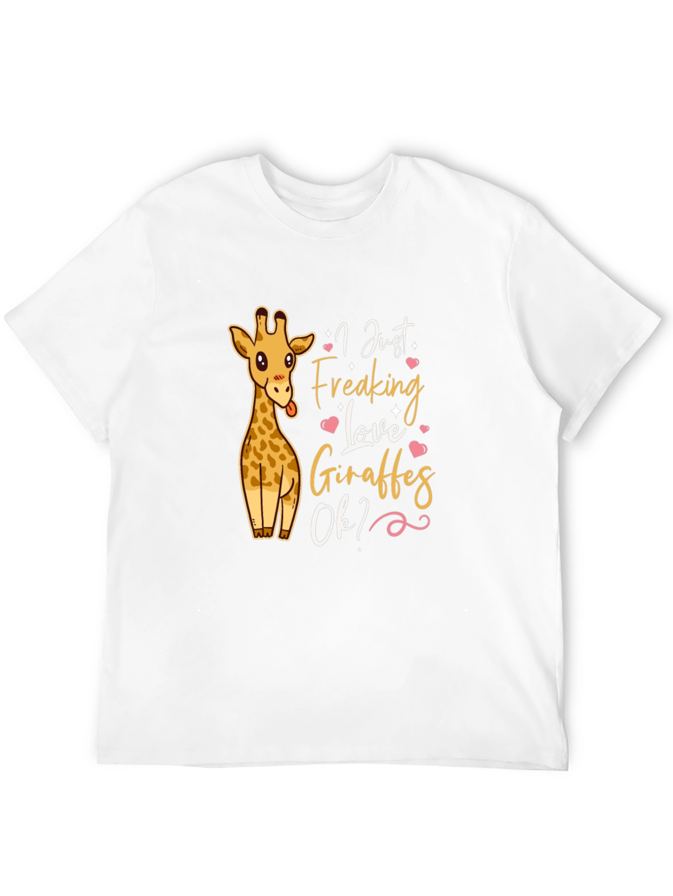 Black I Just Freaking Love Giraffes T-Shirt view 12