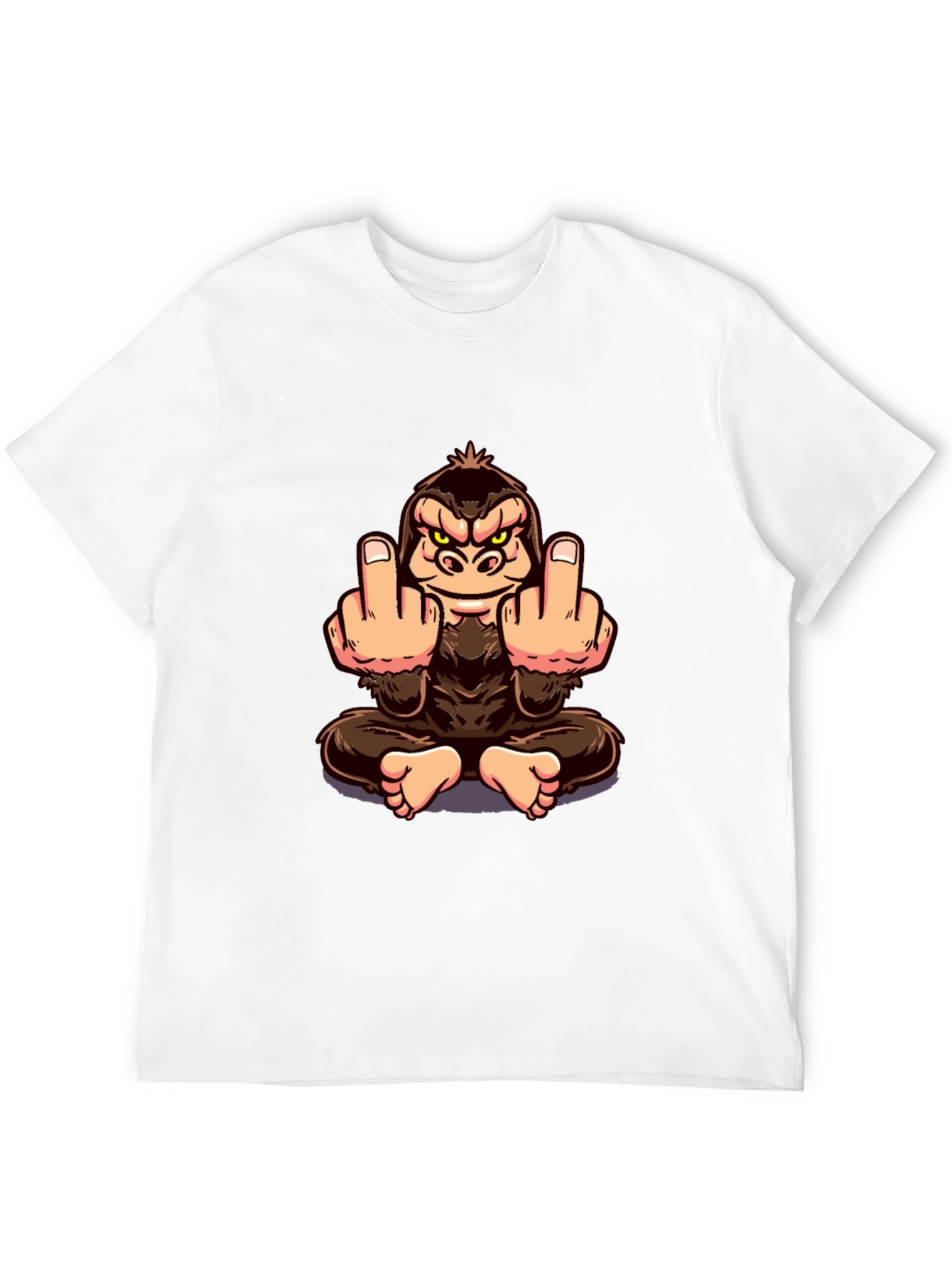 Black Rude Monkey Graphic Tee - Black Crew Neck T-Shirt view 12