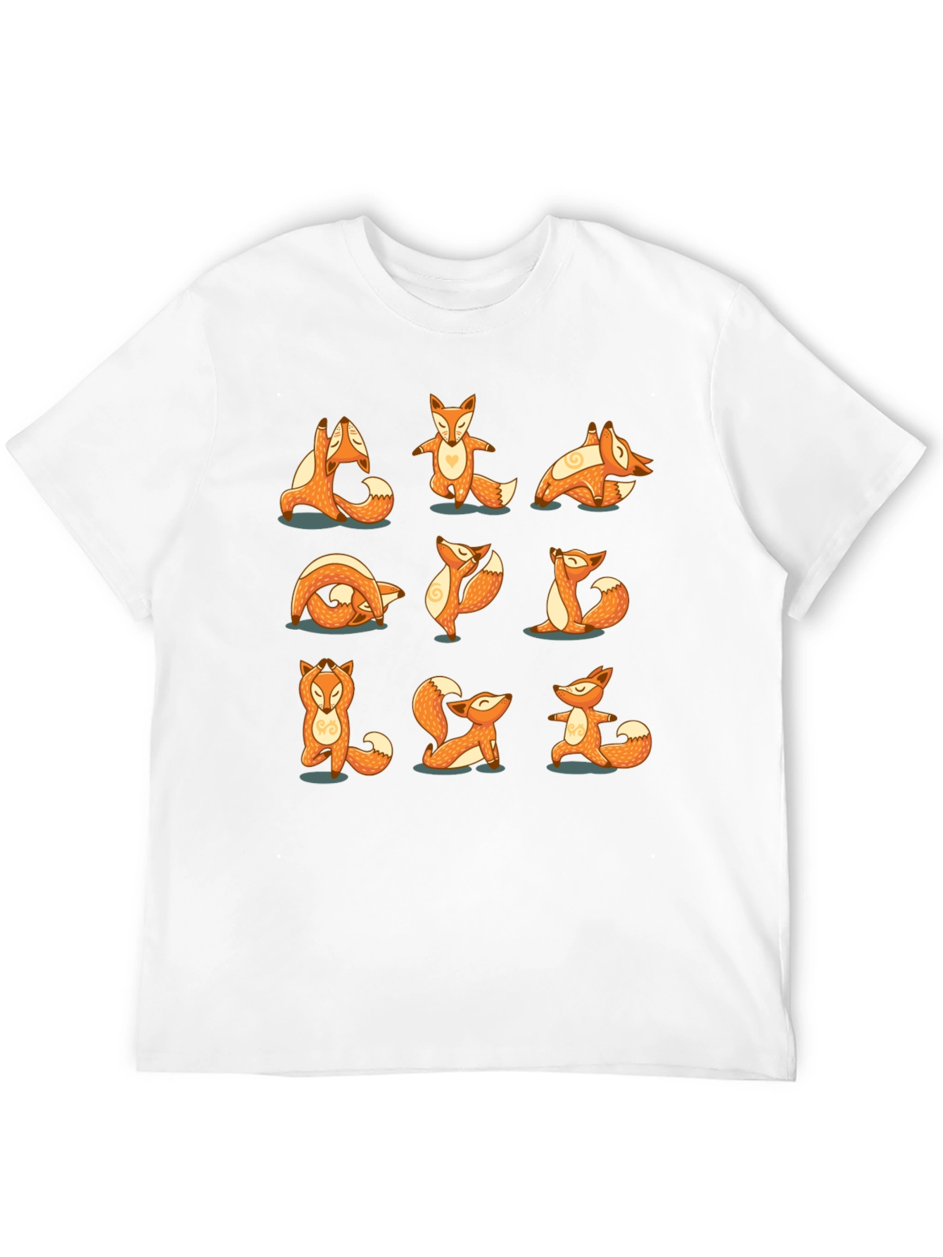 Black Yoga Fox Graphic Tee - Relaxed Fit view 12