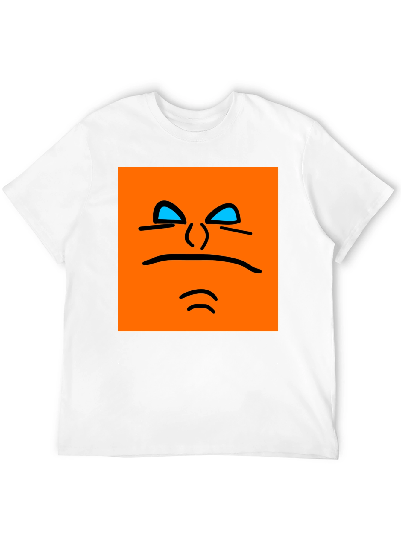 Black Orange Face Graphic Tee - Black view 12