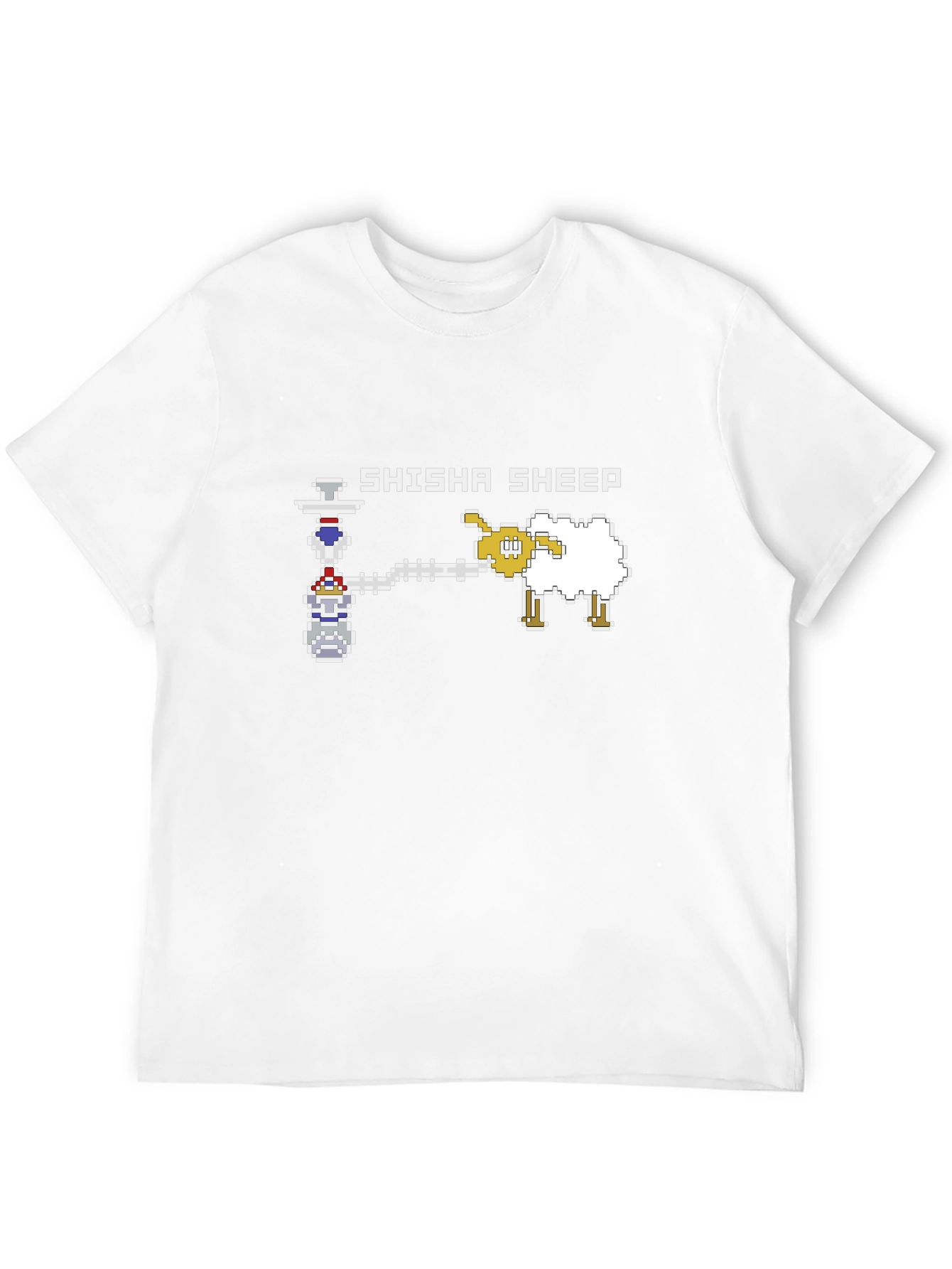 Black Shisha Sheep Graphic Black T-Shirt view 12