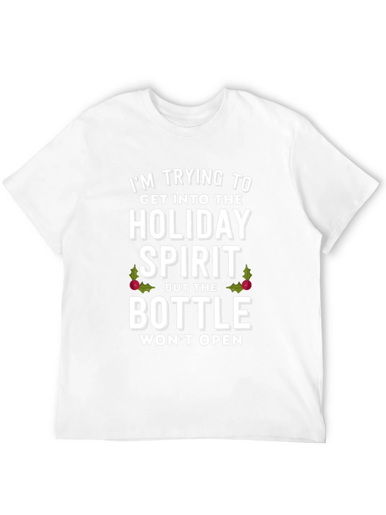 Black Holiday Spirit T-Shirt: Funny Christmas Graphic Tee view 12
