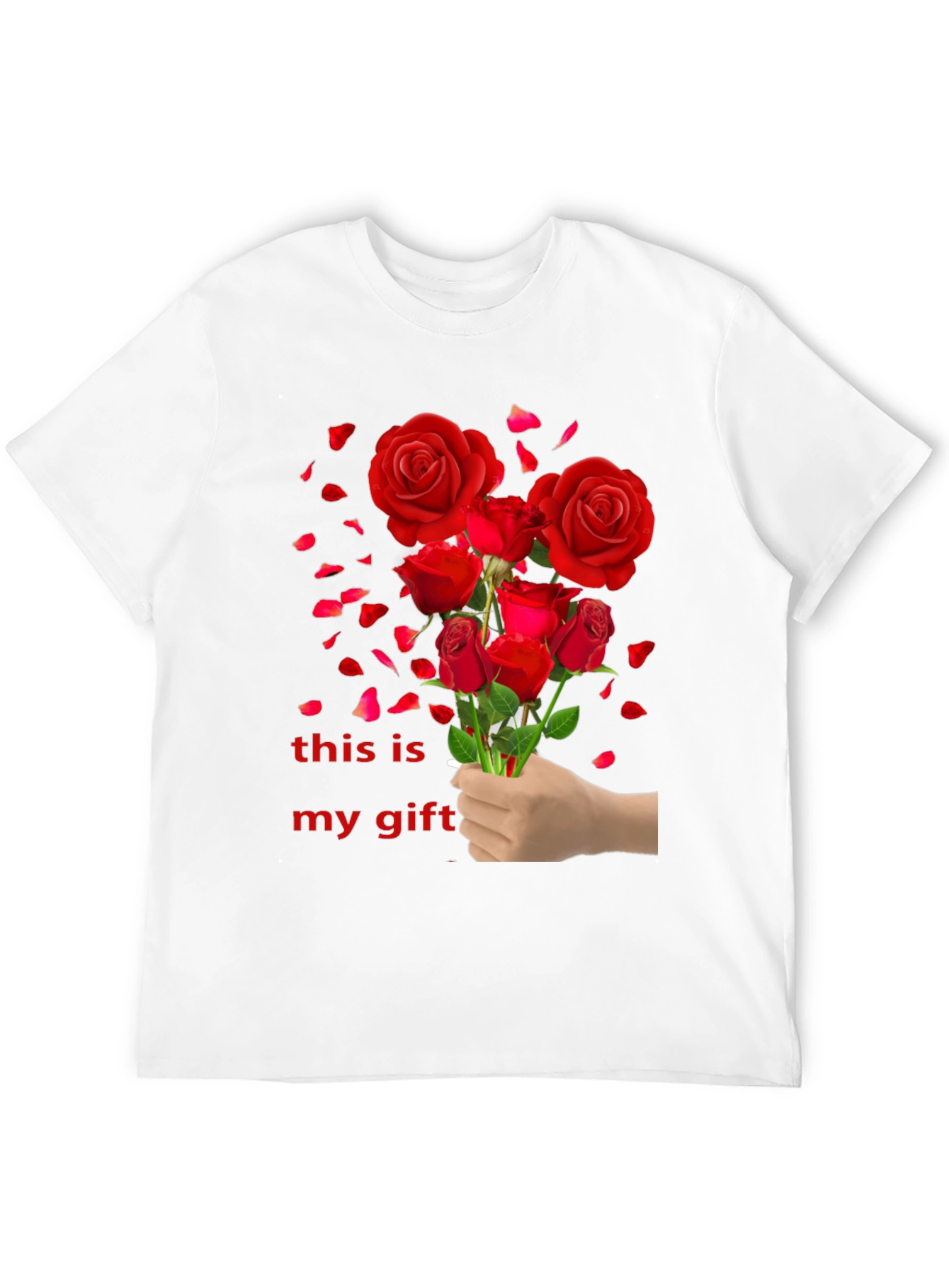Black Red Roses Gift T-Shirt view 12